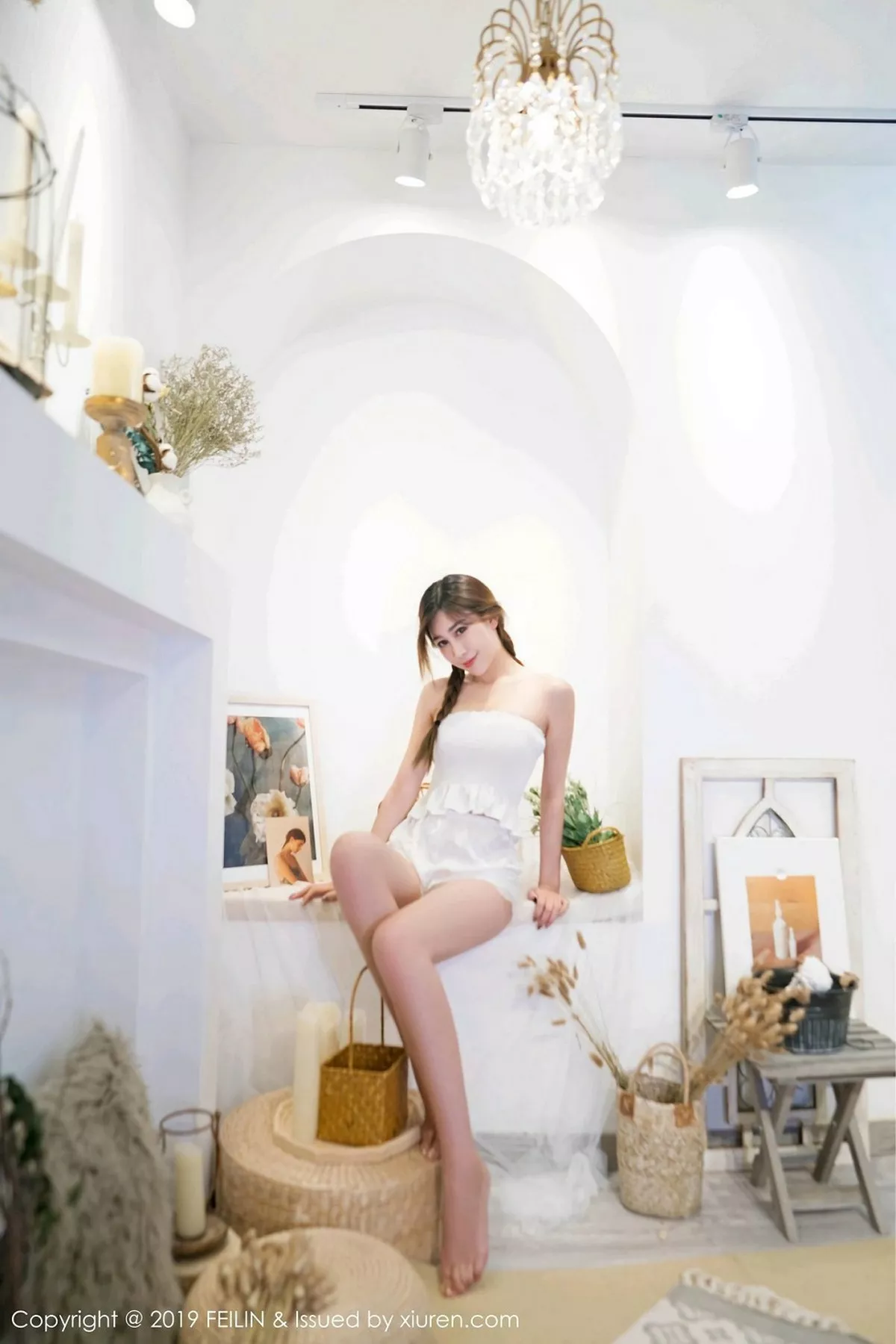 秀人集.com_[FeiLin嗲囡囡]Vol.185_嫩模星星star私房白衬衣配白色蕾丝内衣秀完美身材写真40P