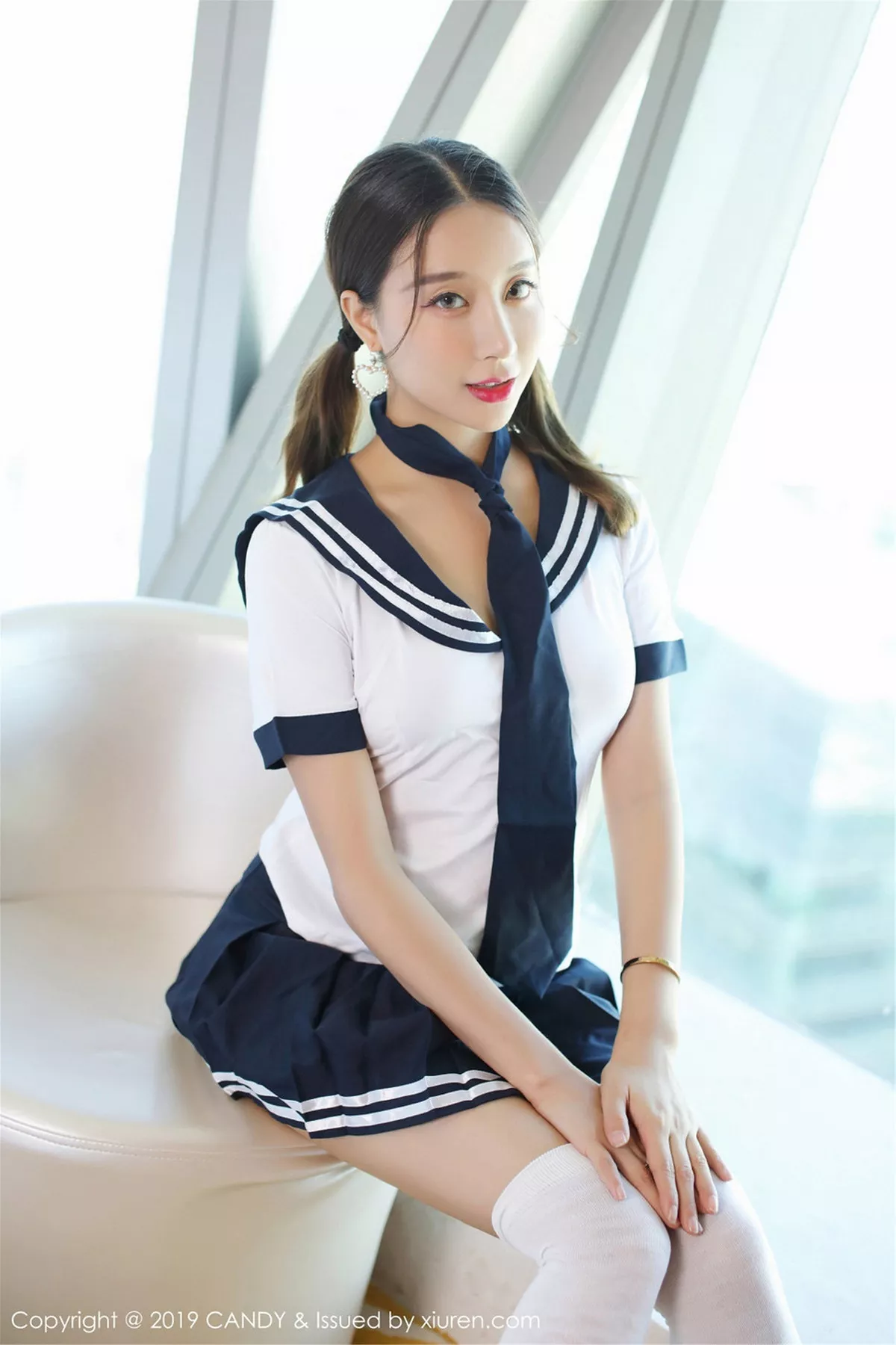 秀人集.com_[Candy网红馆]Vol.073_嫩模筱慧私房清纯学生制服+黑色丁字裤秀翘臀诱惑写真46P