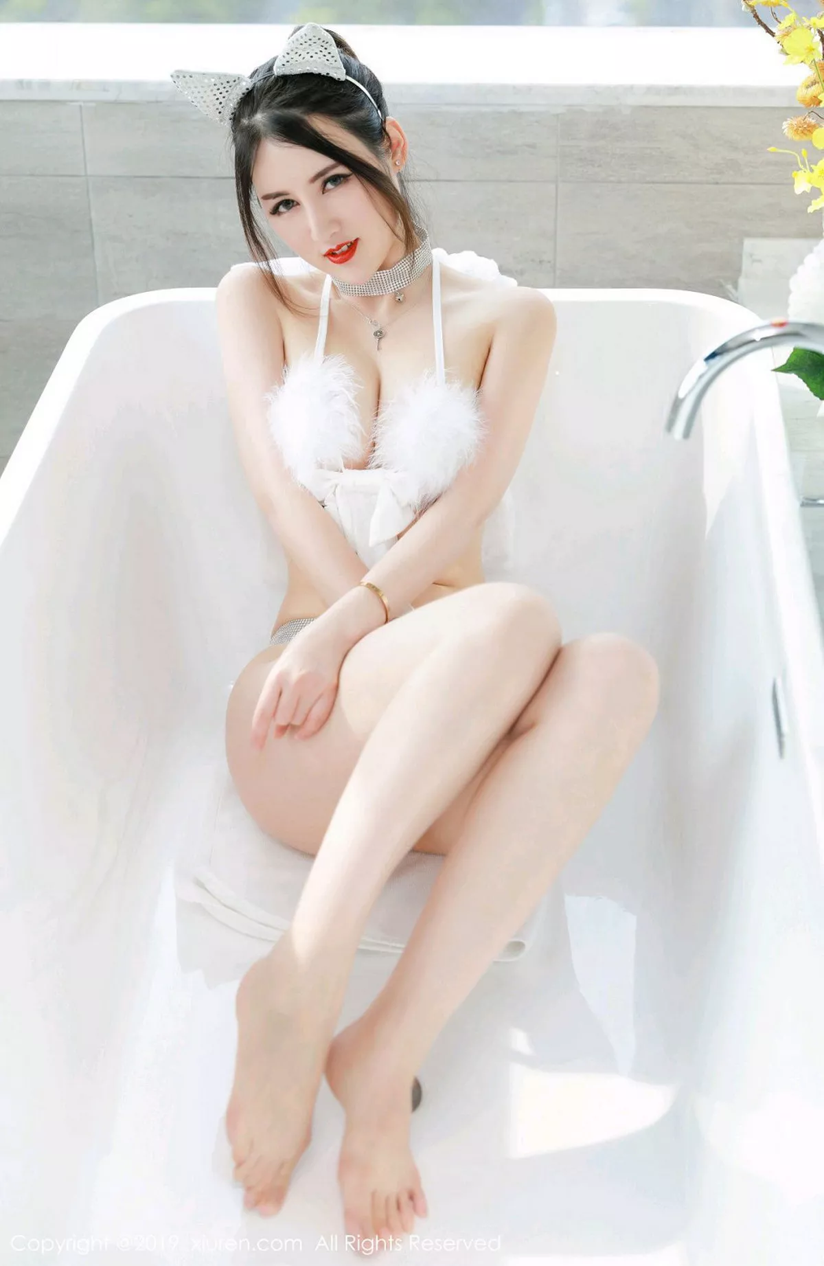 秀人集.com_[XiuRen秀人网]No.1527_嫩模诗诗kiki私房黑色内衣+猫耳女郎绒毛内衣惹火诱惑写真40P