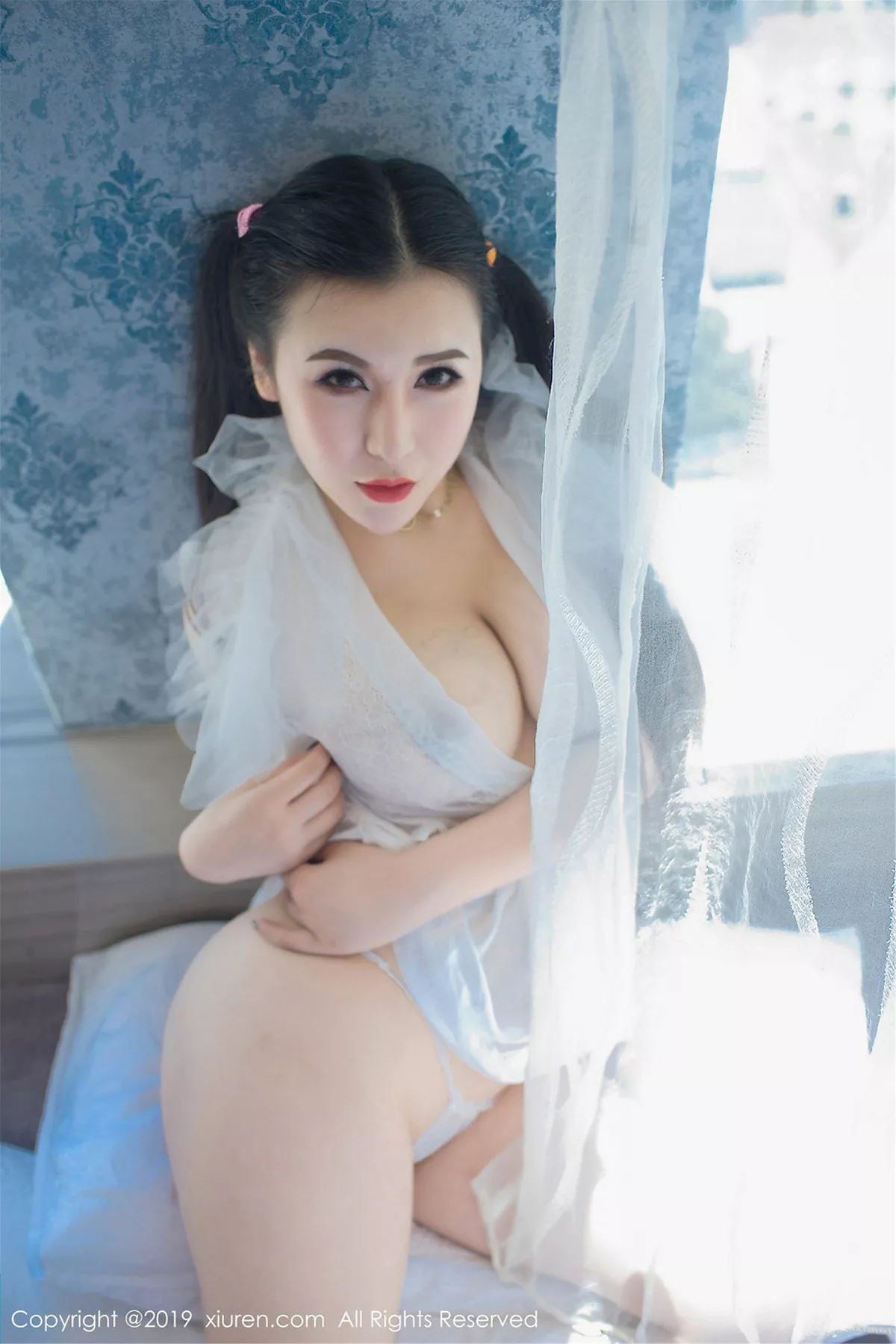 秀人集.com_[XiuRen秀人网]No.1588_嫩模伊诺私房白色情趣薄纱透视秀傲人豪乳惹火诱惑写真47P