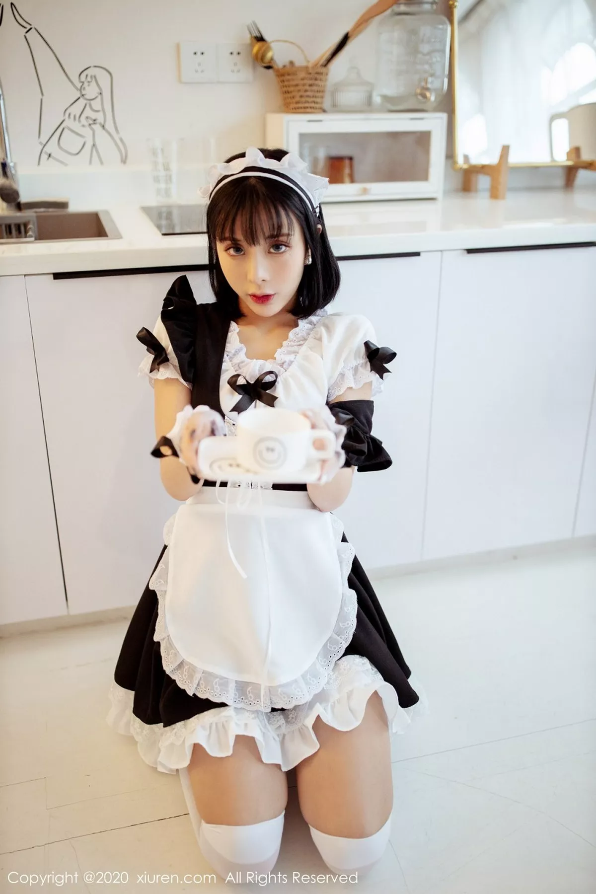 秀人集.com_[XiuRen秀人网]No.2008_嫩模陈小喵私房情趣女仆装半脱蕾丝内裤秀翘臀极致诱惑写真64P