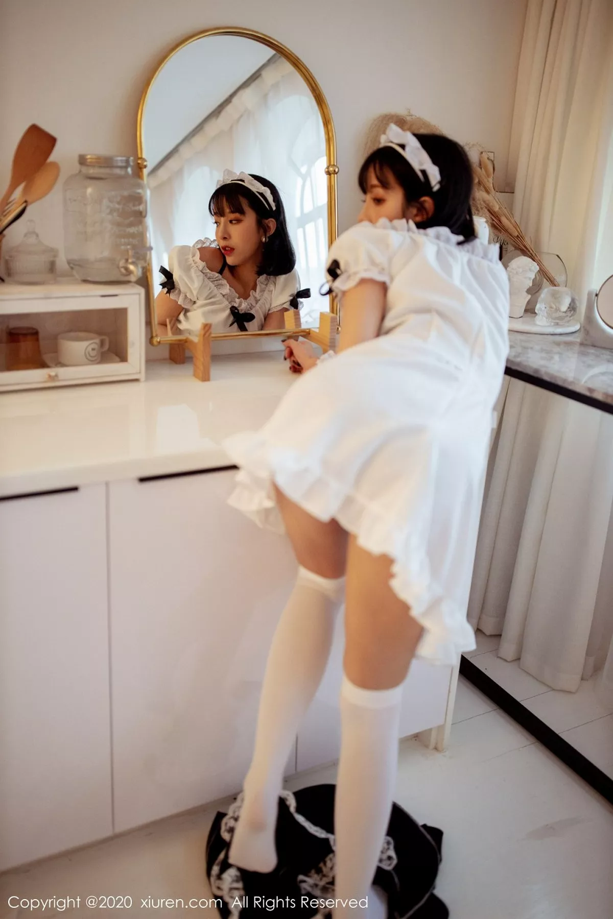 秀人集.com_[XiuRen秀人网]No.2008_嫩模陈小喵私房情趣女仆装半脱蕾丝内裤秀翘臀极致诱惑写真64P