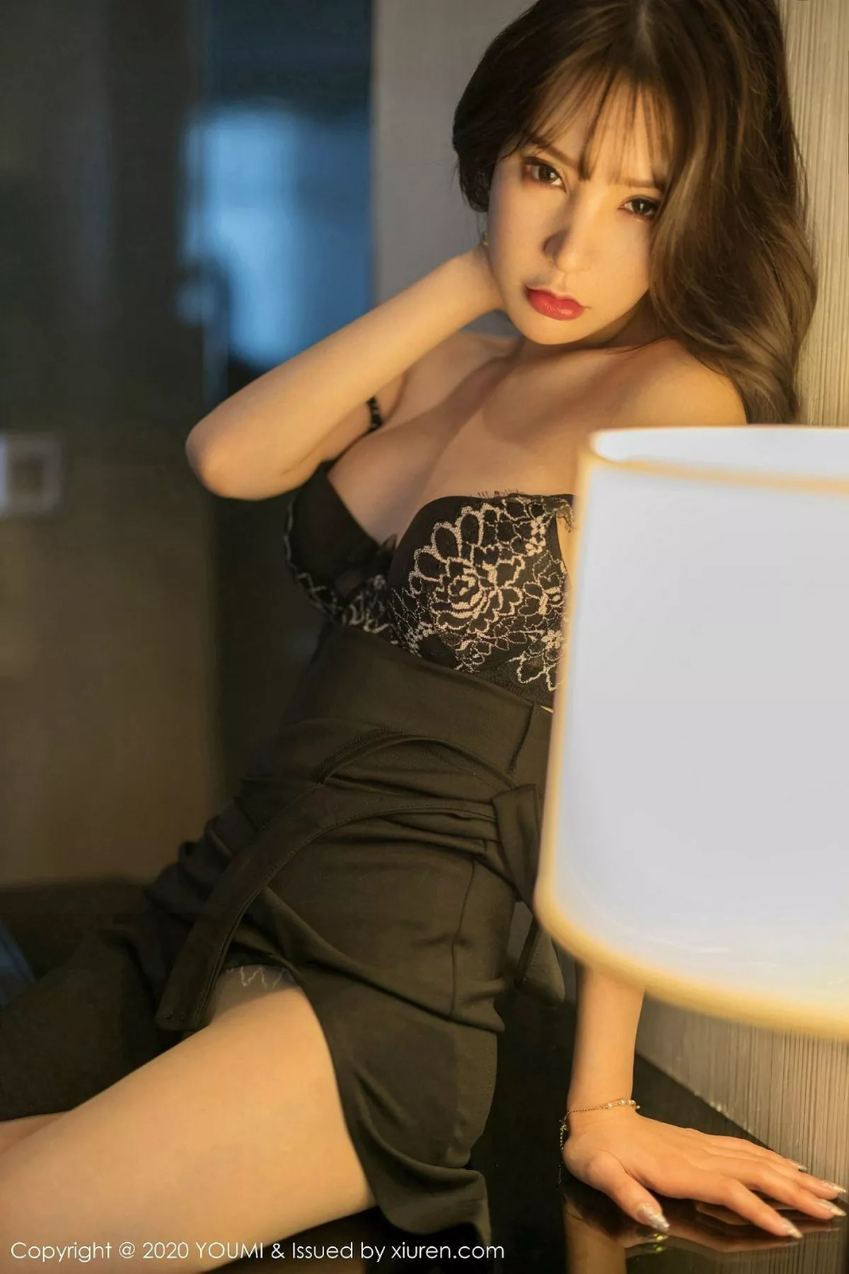 秀人集.com_[YouMi尤蜜荟]Vol.434_女神周于希Sandy私房魅惑黑色内衣配无内黑丝撩人诱惑写真67P