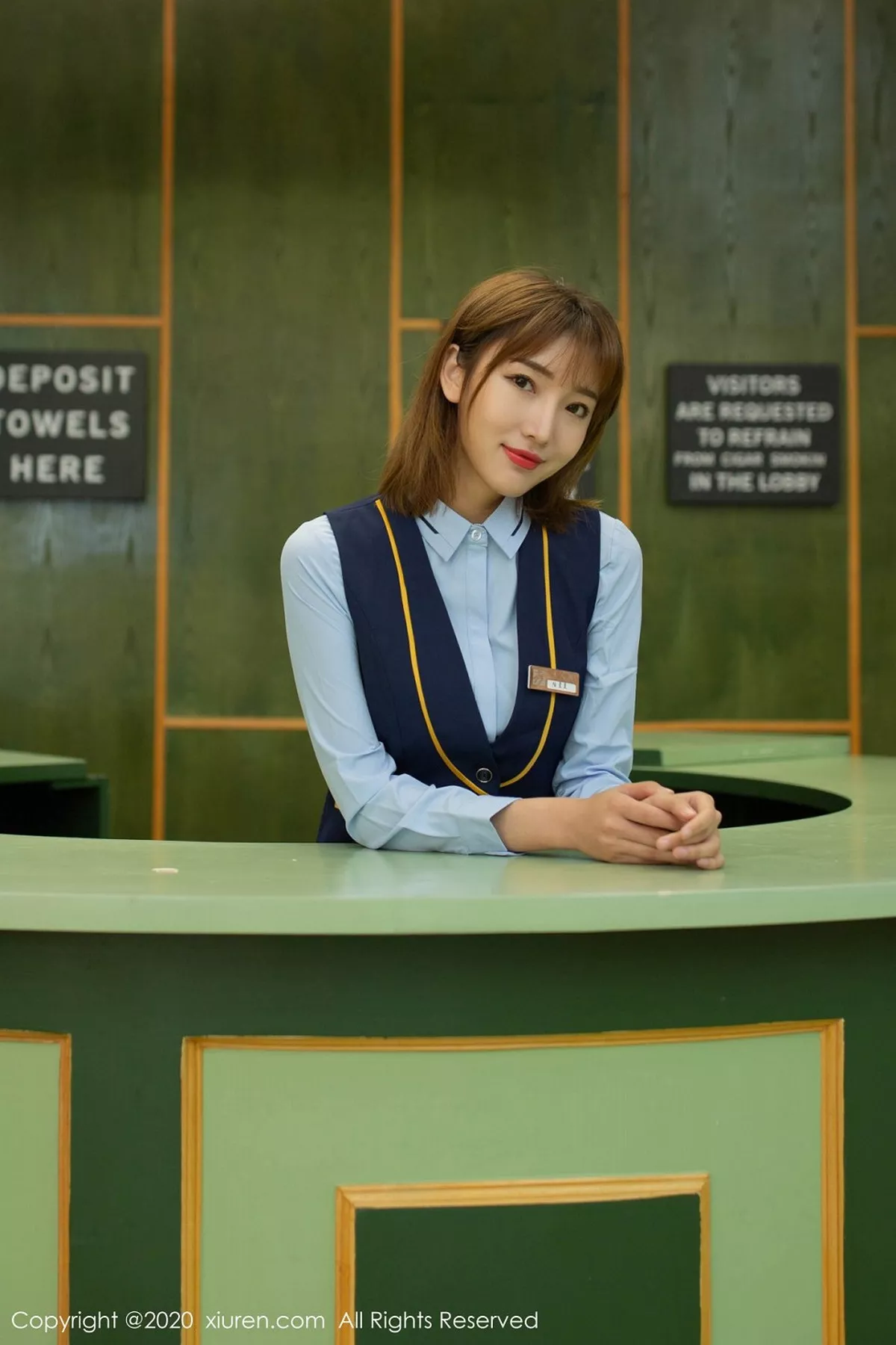 秀人集.com_[XiuRen秀人网]No.2125_嫩模陆萱萱电影院售票员主题性感黑色内衣配黑丝袜诱惑写真88P