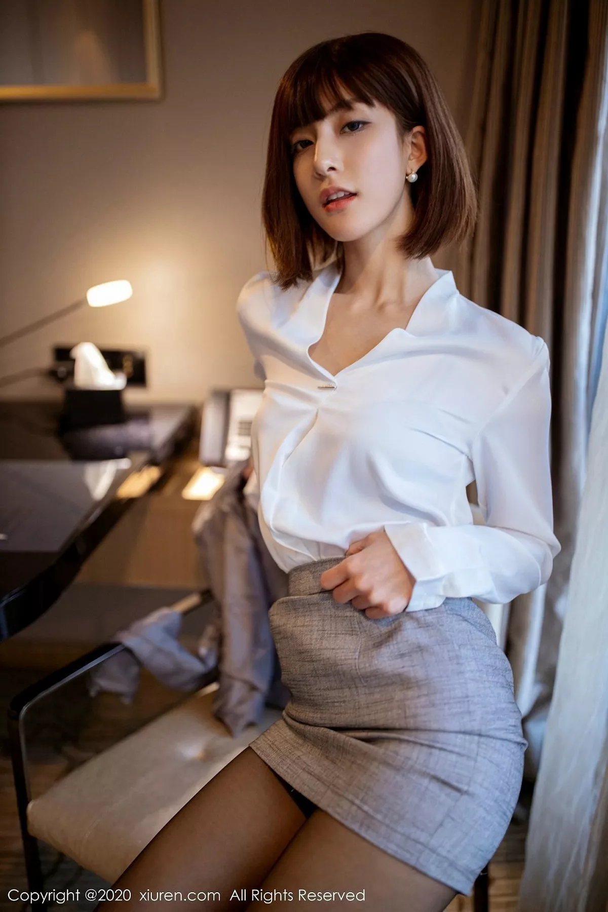 秀人集.com_[XiuRen秀人网]No.2105_嫩模林文文yooki私房西装秘书主题半脱露性感黑色内衣诱惑写真68P