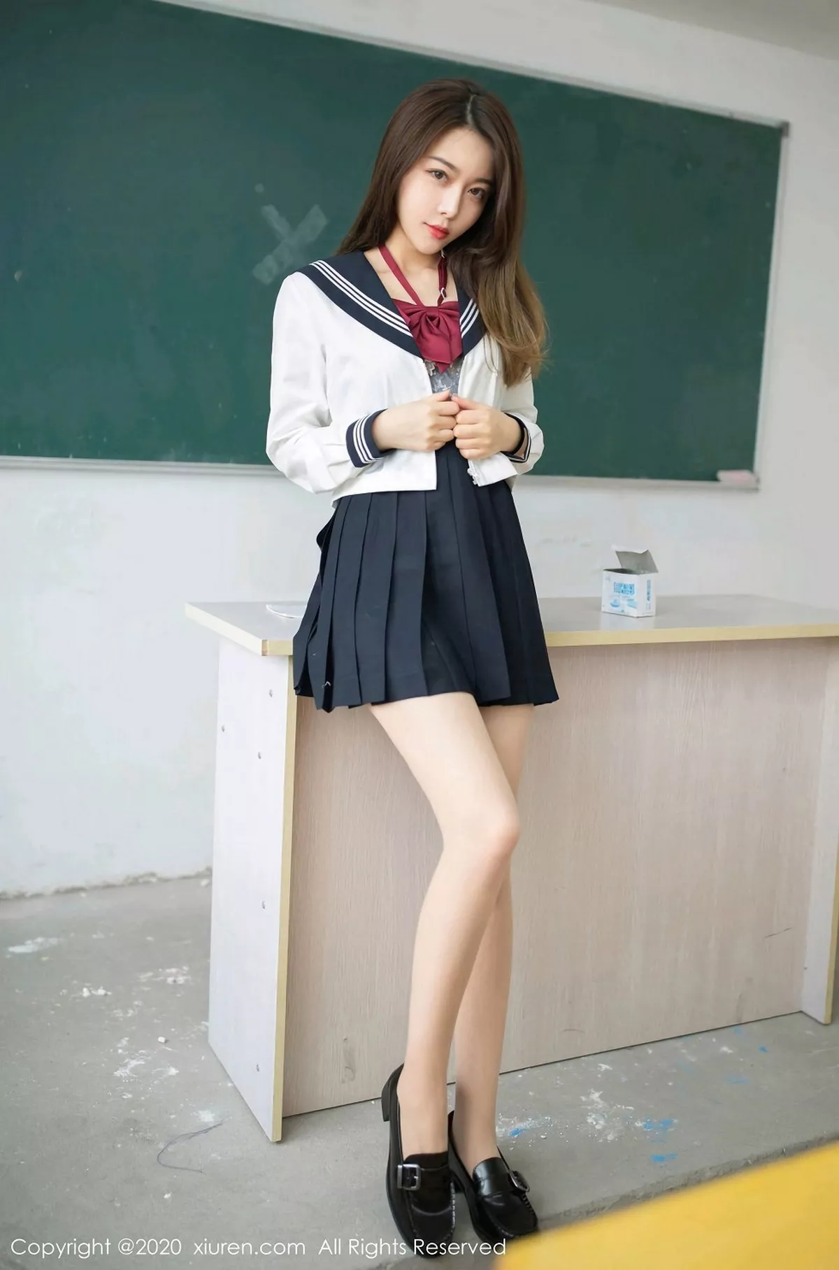 秀人集.com_[XiuRen秀人网]No.2230_嫩模夏诗雯Sally校园遭遇主题学生制服秀蕾丝内衣诱人写真66P