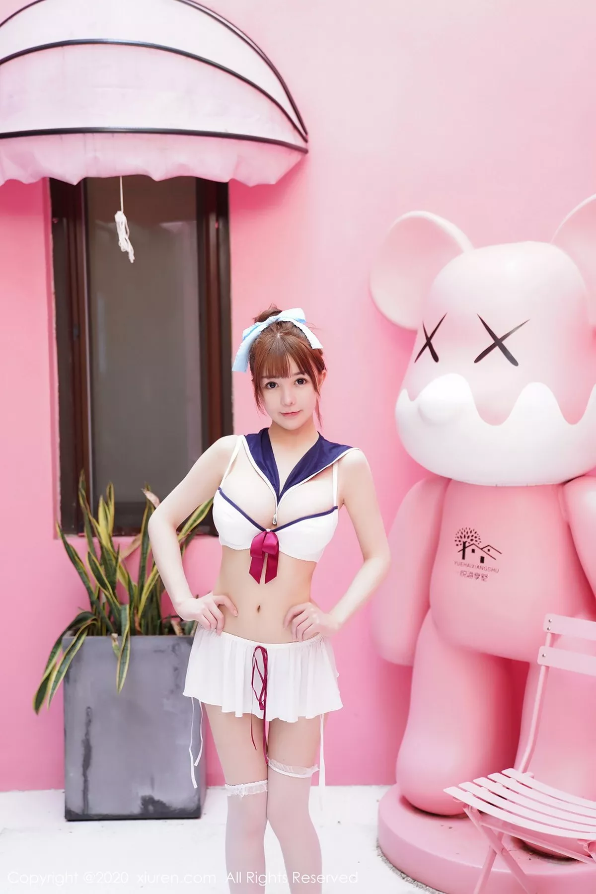 秀人集.com_[XiuRen秀人网]No.2243_嫩模UU酱水手服内衣主题户外半脱露傲人豪乳极致诱惑写真37P