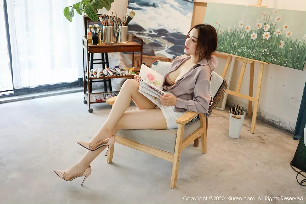 秀人集.com_[XiuRen秀人网]No.2288_嫩模蛋糕Cake画室剧情主题性感内衣配开档肉丝裤袜撩人诱惑写真71P