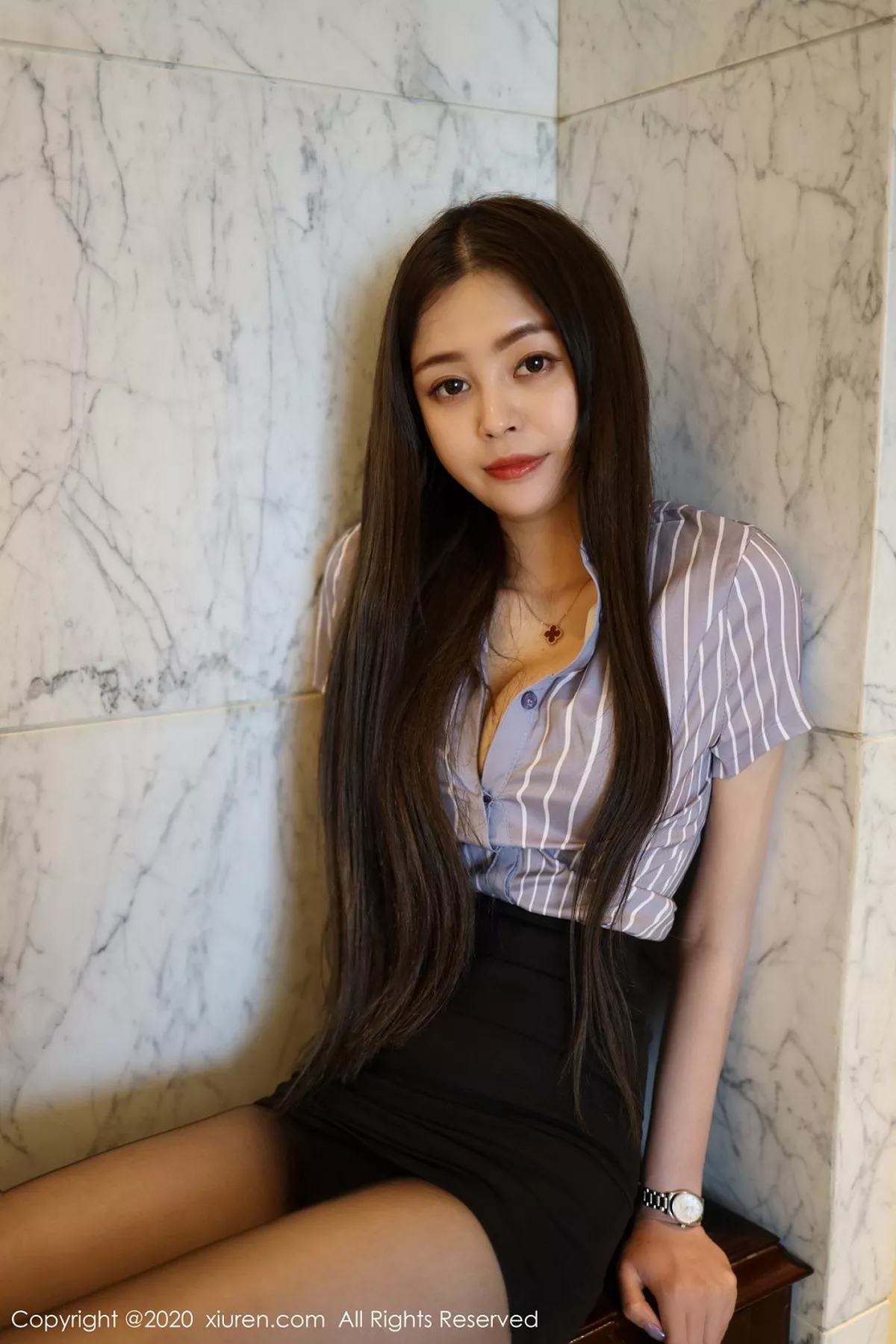 秀人集.com_[XiuRen秀人网]No.2336_嫩模樱花EIsa酒店客房部经理剧情黑短裙配黑丝裤袜诱惑写真52P