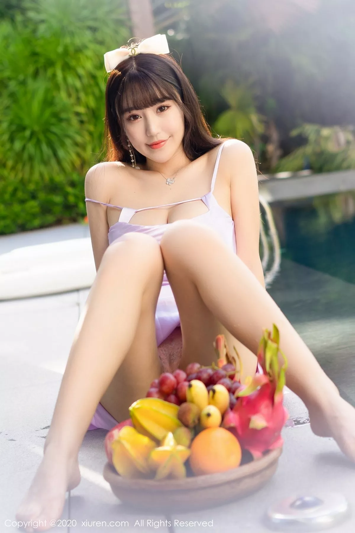 秀人集.com_[XiuRen秀人网]No.2353_女神朱可儿Flower三亚旅拍泳池紫色典雅礼裙湿身秀豪乳诱惑写真48P