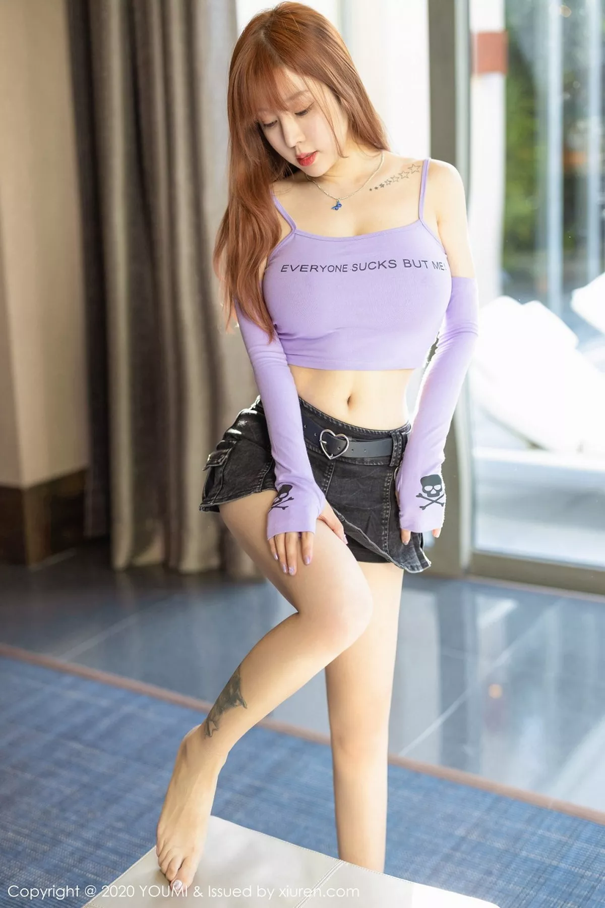 秀人集.com_[YouMi尤蜜荟]Vol.498_女神王雨纯三亚旅拍脱牛仔短裙露蕾丝内裤秀翘臀诱惑写真45P