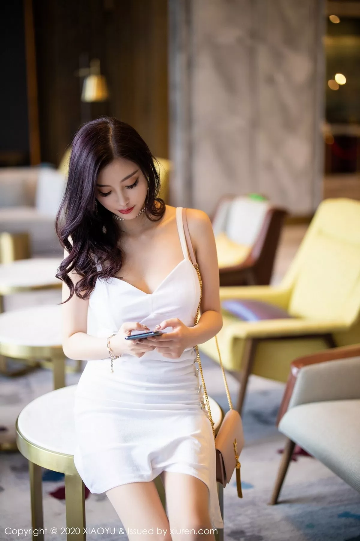 秀人集.com_[XiaoYu画语界]Vol.331_女神杨晨晨sugar私房白色吊裙配肉丝裤袜妩媚诱惑写真67P