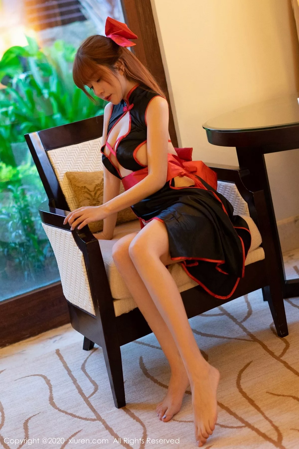 秀人集.com_[XiuRen秀人网]No.2463_女神王雨纯三亚旅拍别致Cos主题情趣服饰配蕾丝内裤诱惑写真50P