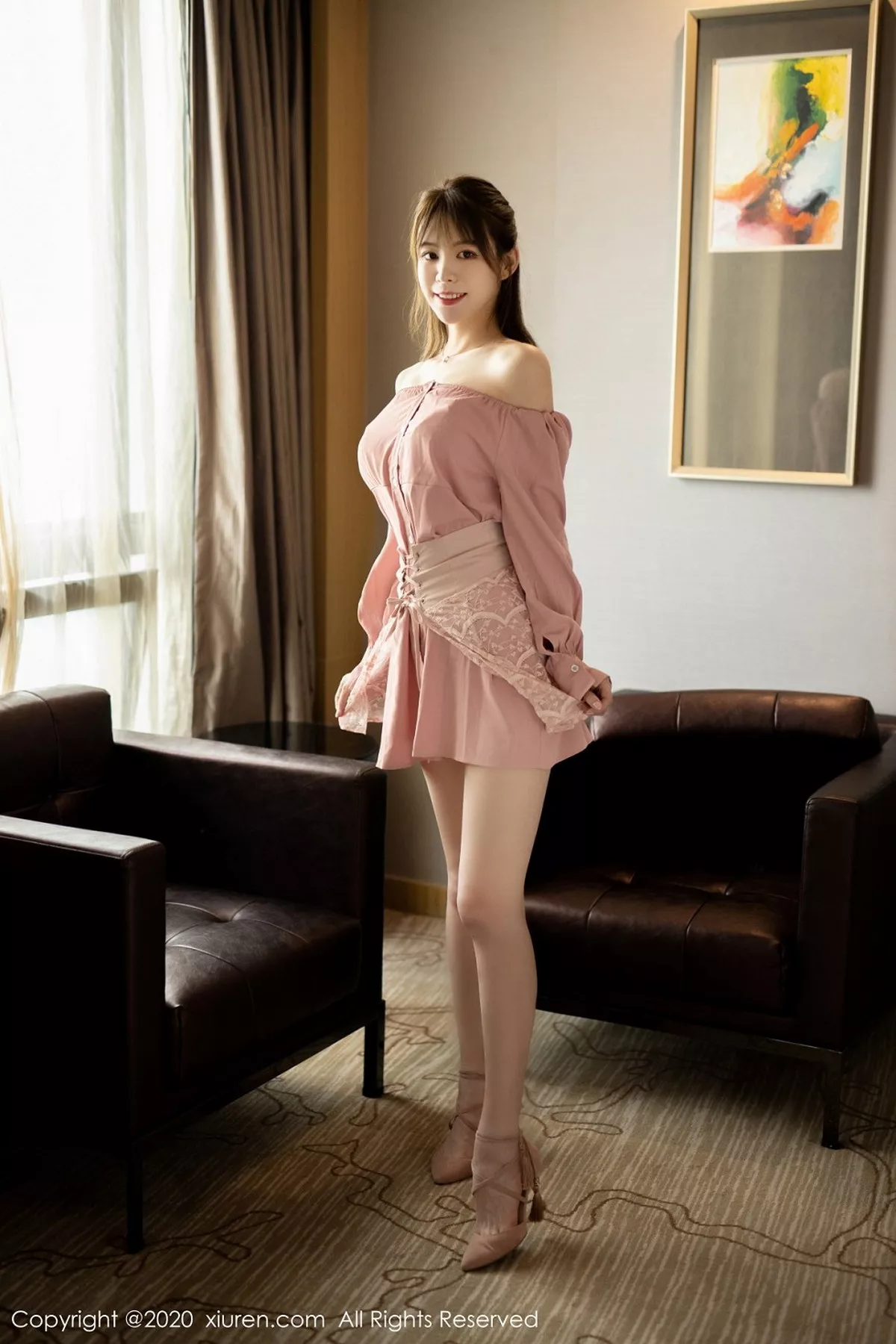 秀人集.com_[XiuRen秀人网]No.2473_嫩模yoo优优私房脱粉色吊裙露性感白色内衣完美身材诱惑写真53P