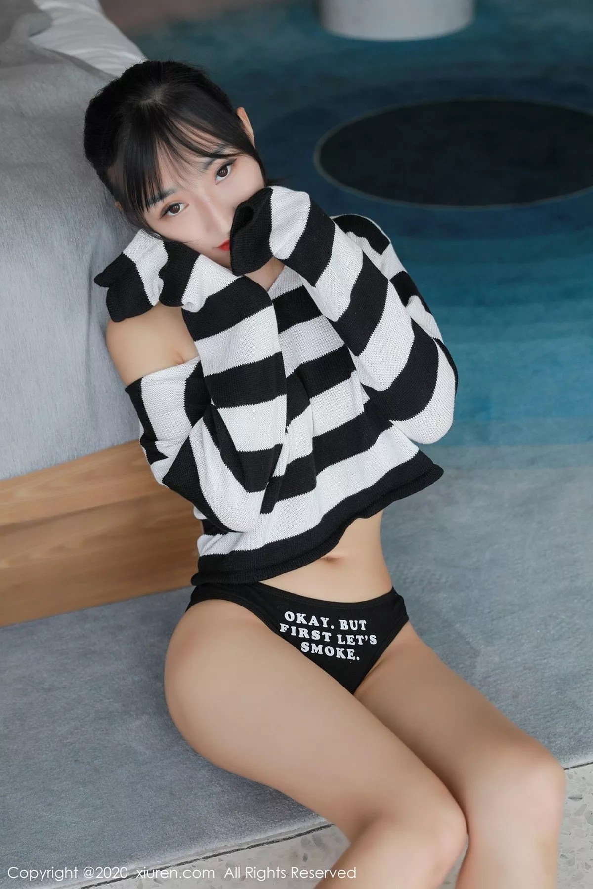 秀人集.com_[XiuRen秀人网]No.2364_嫩模姬玉露CC私房性感小T恤配热裤半脱露翘臀撩人诱惑写真38P