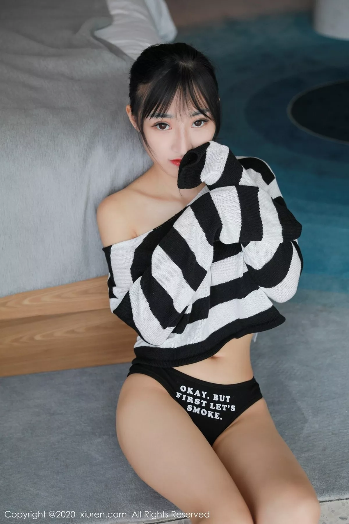 秀人集.com_[XiuRen秀人网]No.2364_嫩模姬玉露CC私房性感小T恤配热裤半脱露翘臀撩人诱惑写真38P