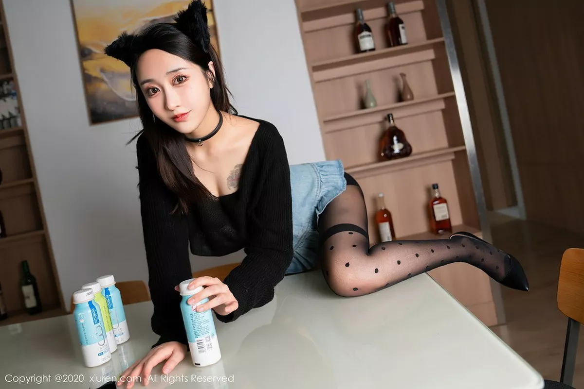 秀人集.com_[XiuRen秀人网]No.2529_嫩模林子欣Freya心愿旅拍黑猫变身主题开档黑丝裤袜极致诱惑写真68P