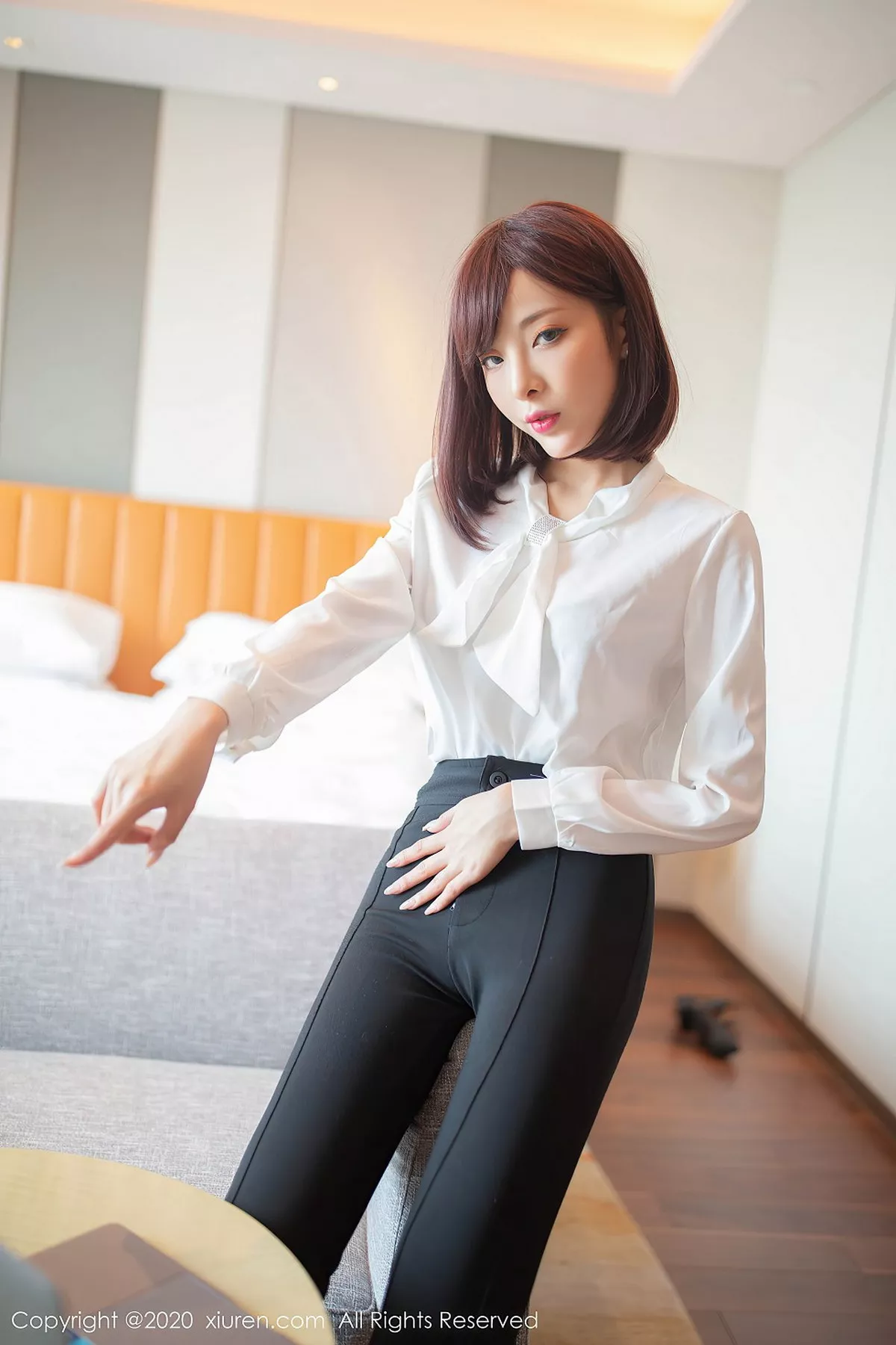 秀人集.com_[XiuRen秀人网]No.2534_嫩模陈小喵员工特别福利主题性感内衣配无内黑丝裤袜诱惑写真47P