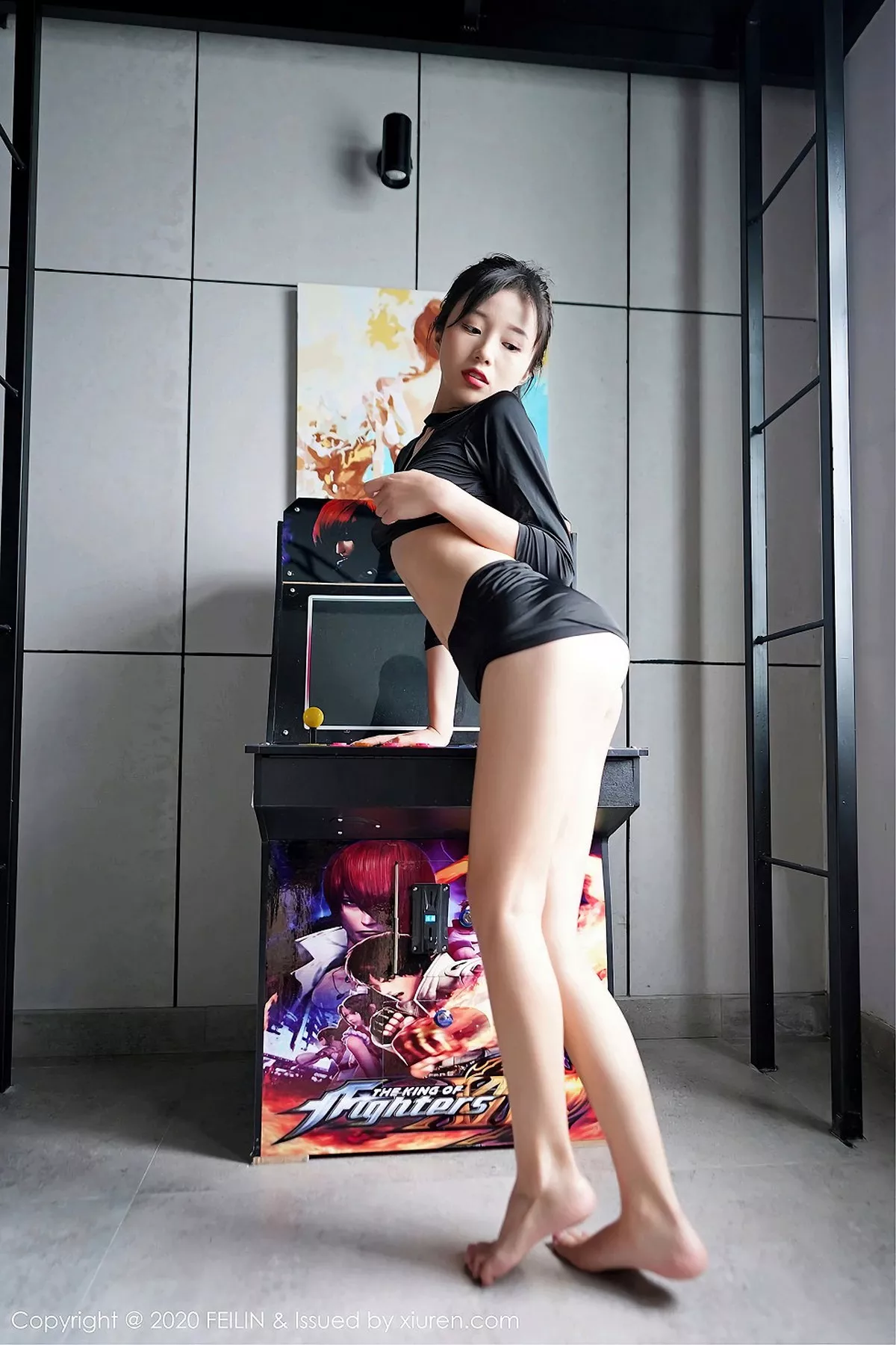 秀人集.com_[FeiLin嗲囡囡]VOL.339_嫩模仓井优香私房俏皮猫耳装+性感黑色内衣极致魅惑写真43P