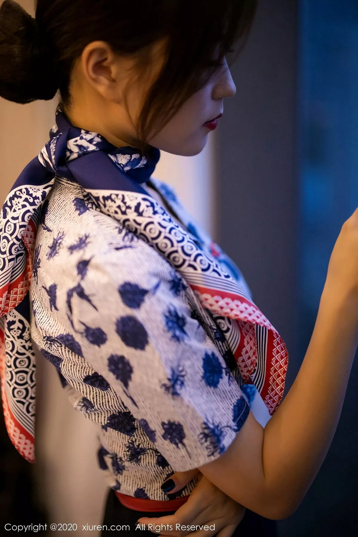 秀人集.com_[XiaoYu画语界]Vol.407_嫩模杨紫嫣Cynthia空乘制服主题性感内衣配黑丝裤袜诱惑写真82P