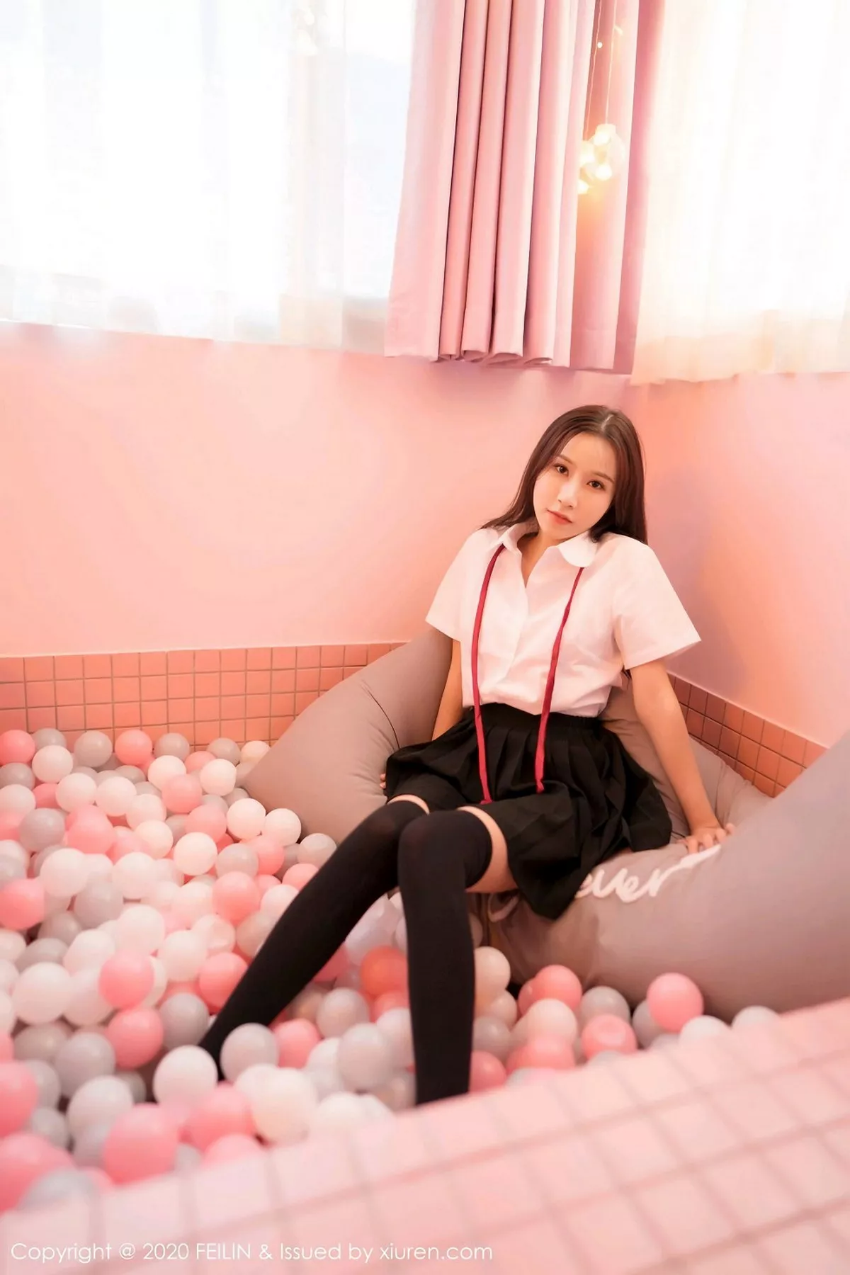 秀人集.com_[FeiLin嗲囡囡]VOL.361_嫩模苻苓私房波波池性感JK制服半脱露火辣身材诱惑写真59P