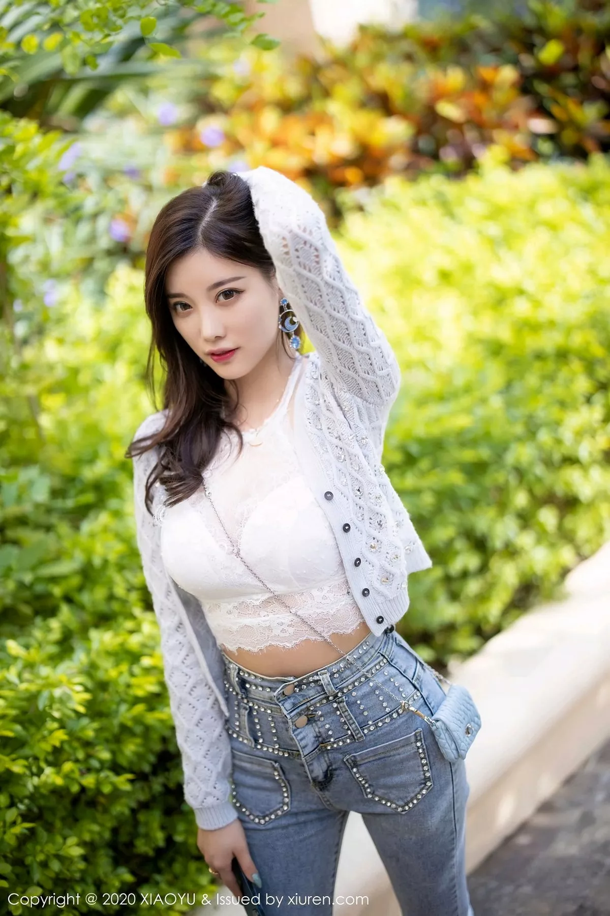 秀人集.com_[XiaoYu画语界]Vol.433_女神杨晨晨sugar床上脱牛仔裤露蕾丝内裤秀翘臀诱惑写真93P