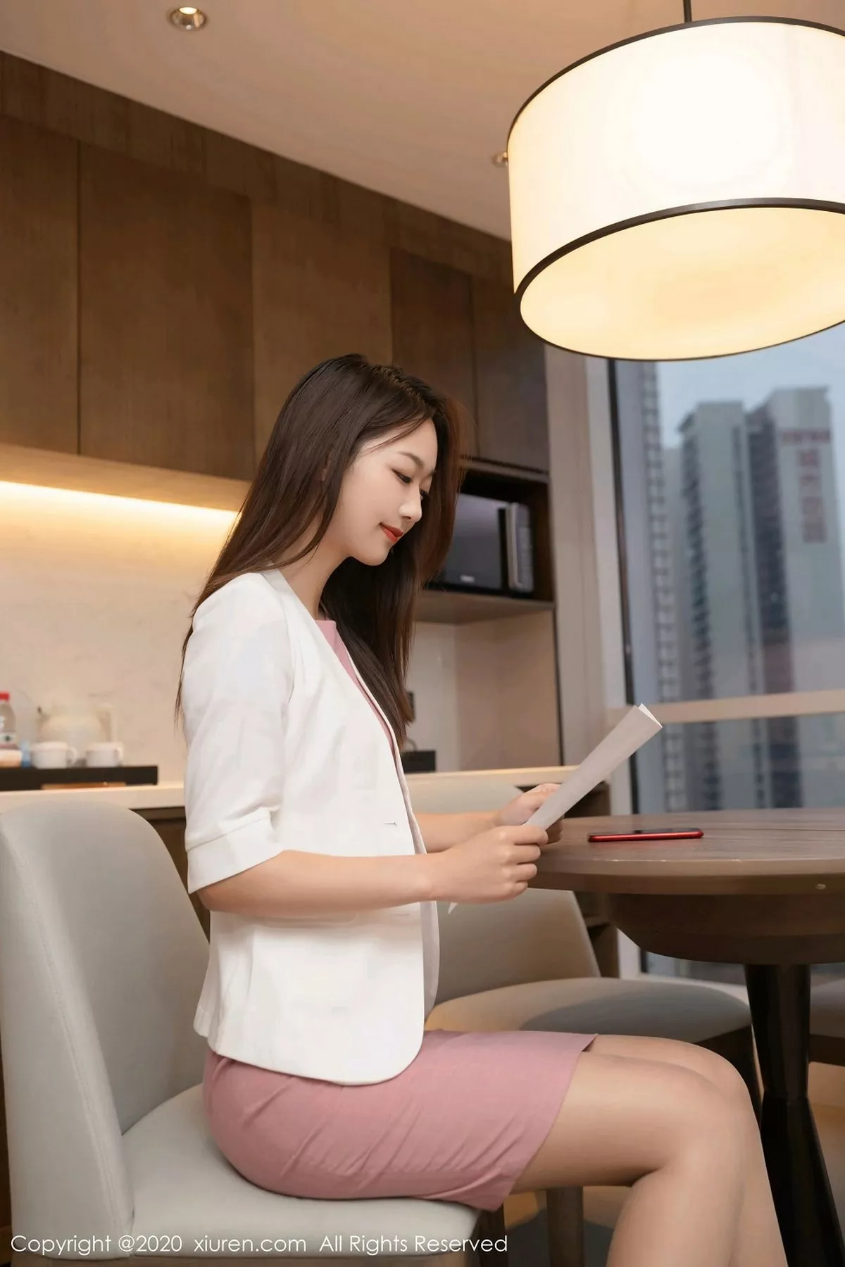 秀人集.com_[XiuRen秀人网]No.2927_嫩模唐安琪性感粉色连身裙配肉丝裤袜半脱秀翘臀撩人诱惑写真78P