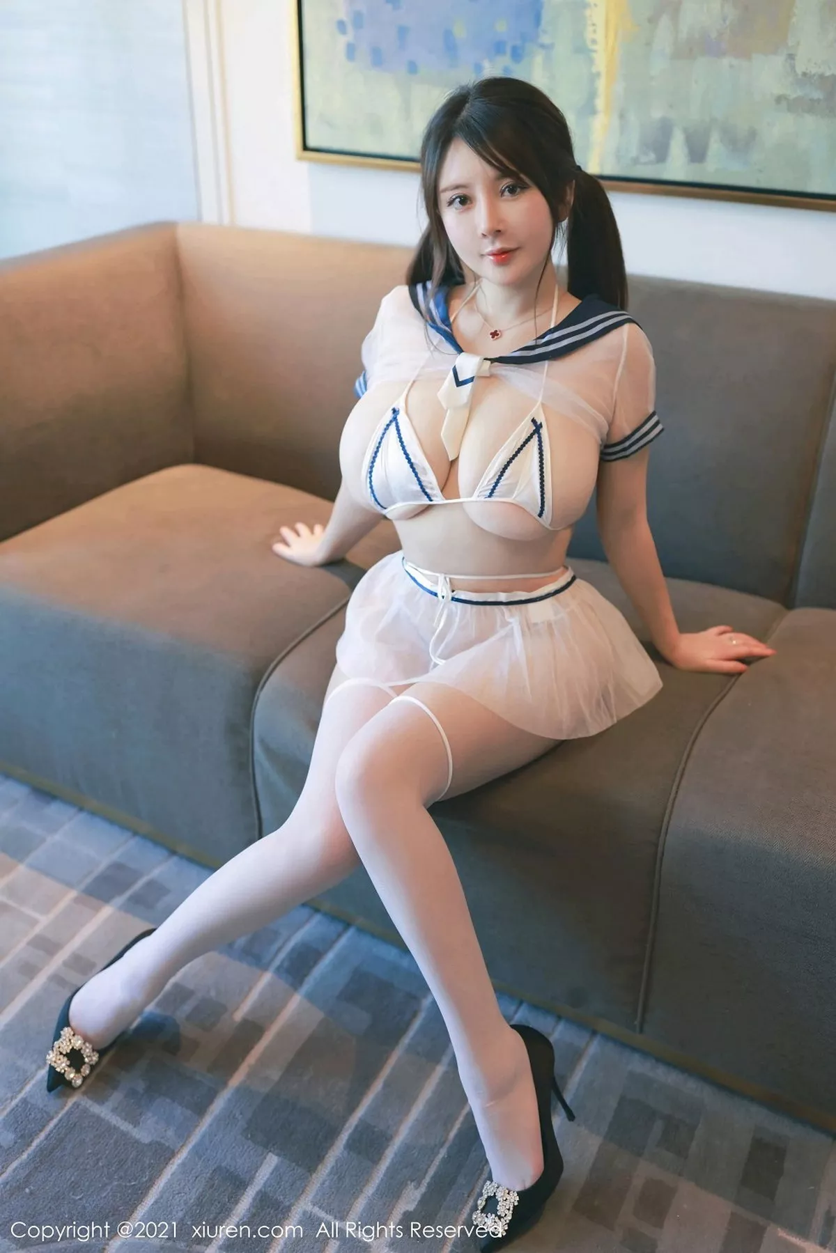 秀人集.com_[XiuRen秀人网]No.3012_嫩模奶油妹妹私房海军三点式内衣下露童颜巨乳极致诱惑写真33P