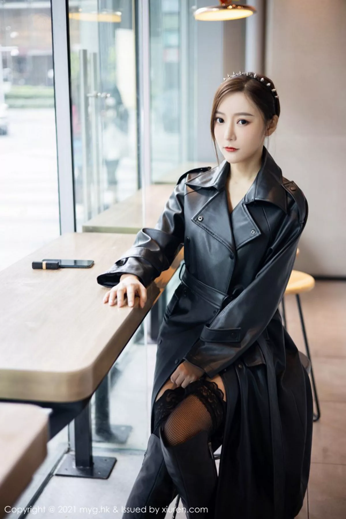 秀人集.com_[MyGirl美媛馆]Vol.493_女神王馨瑶yanni飒爽皮衣半脱露情趣内衣蕾丝吊袜极致魅惑写真66P