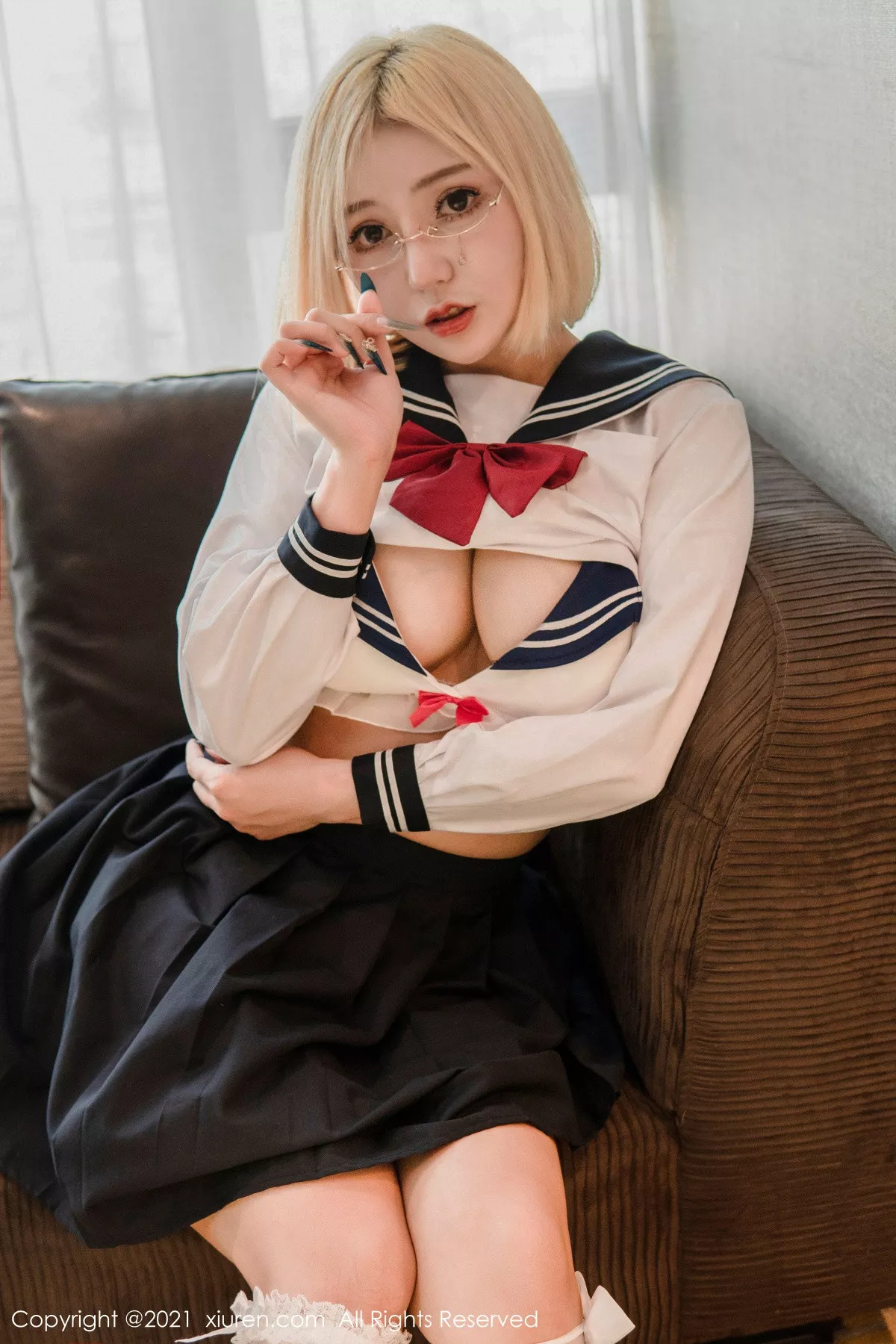 秀人集.com_[XiuRen秀人网]No.3163_嫩模文静儿私房JK制服主题性感纹身秀浑圆蜜桃臀撩人诱惑写真62P