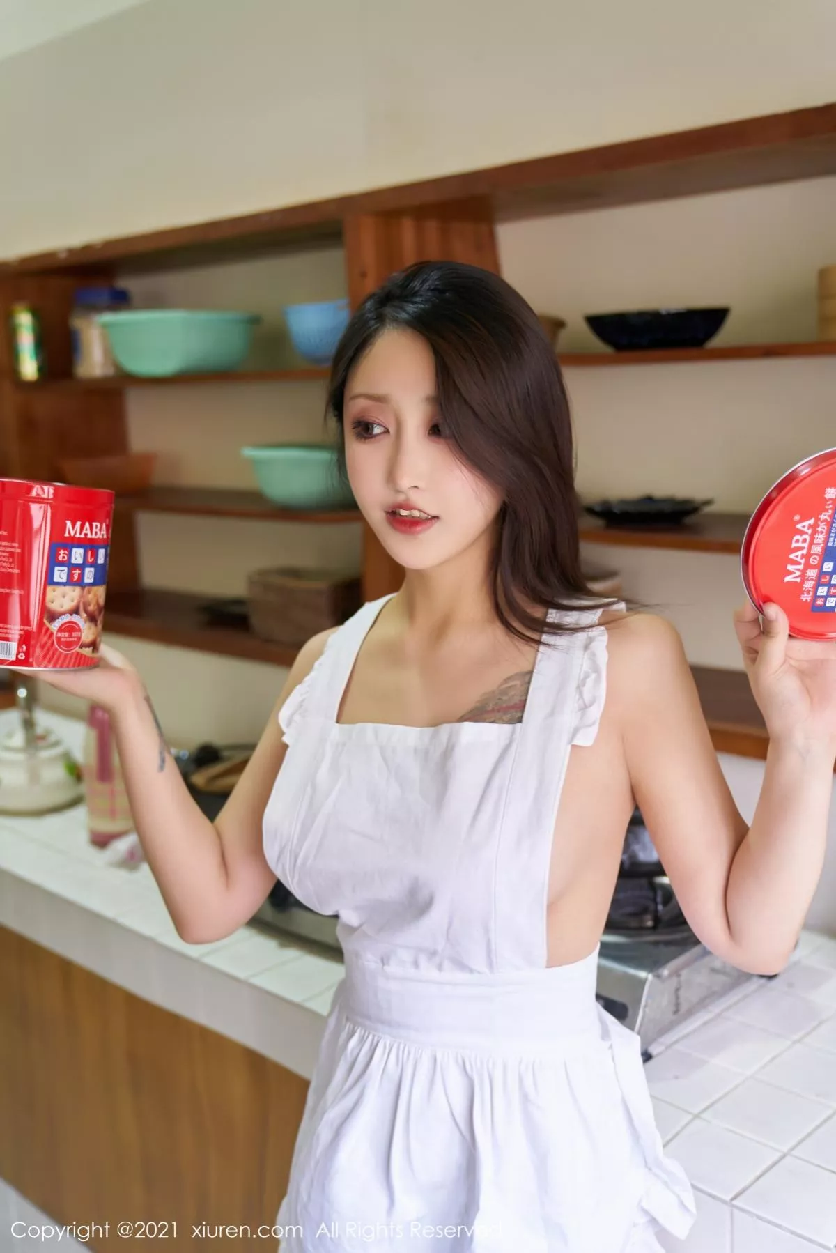 秀人集.com_[XiuRen秀人网]No.3194_嫩模林子欣Freya厨房诱惑主题洁白女仆装侧露豪乳诱惑写真42P