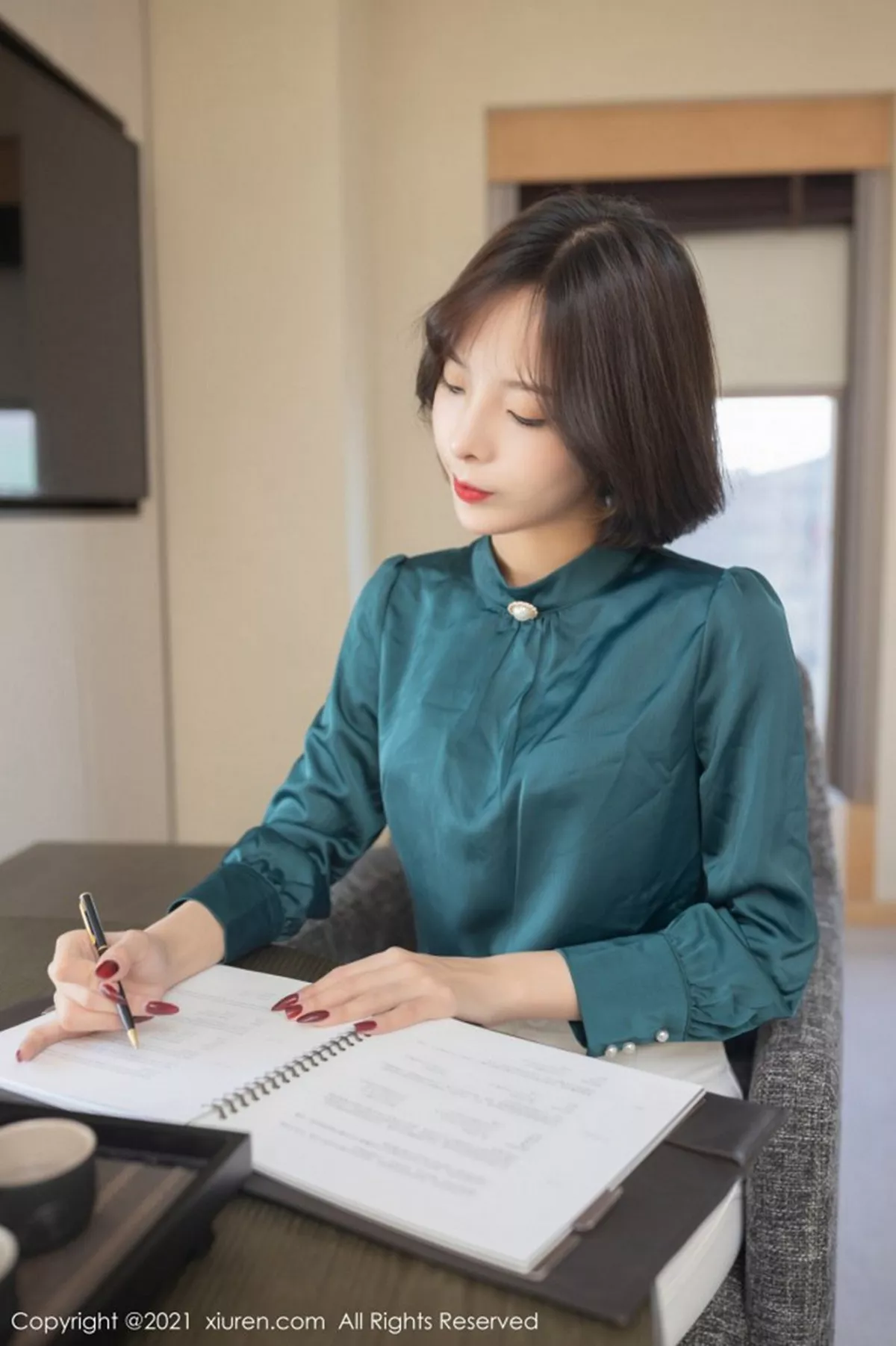 秀人集.com_[XiuRen秀人网]No.3108_嫩模陈小喵商业谈判主题私房床上性感内衣配黑丝裤袜诱惑写真83P