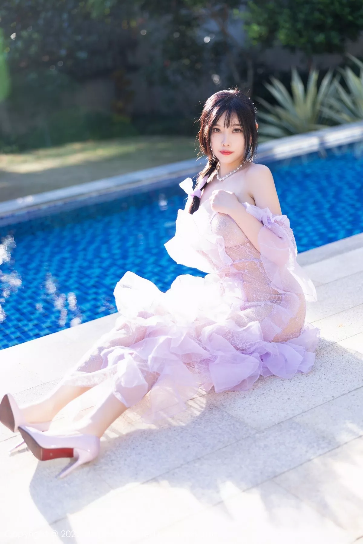 秀人集.com_[XiaoYu画语界]Vol.816_女神杨晨晨Yome海南旅拍户外泳池轻透长裙秀完美身材诱惑写真83P
