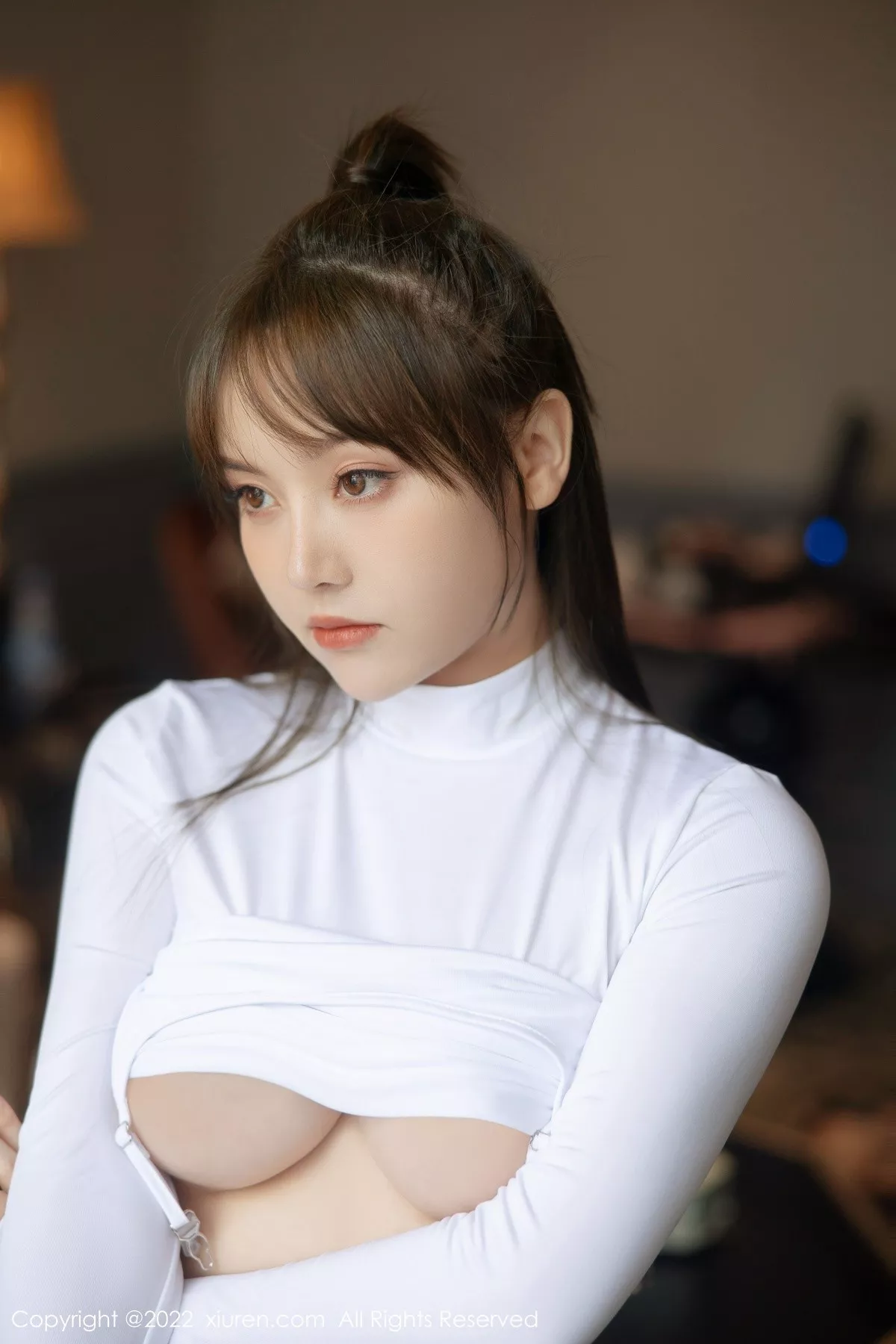 秀人集.com_[XiuRen秀人网]No.5304_模特豆瓣酱私房性感白色轻透服饰配白丝袜秀丰满身材诱惑写真87P