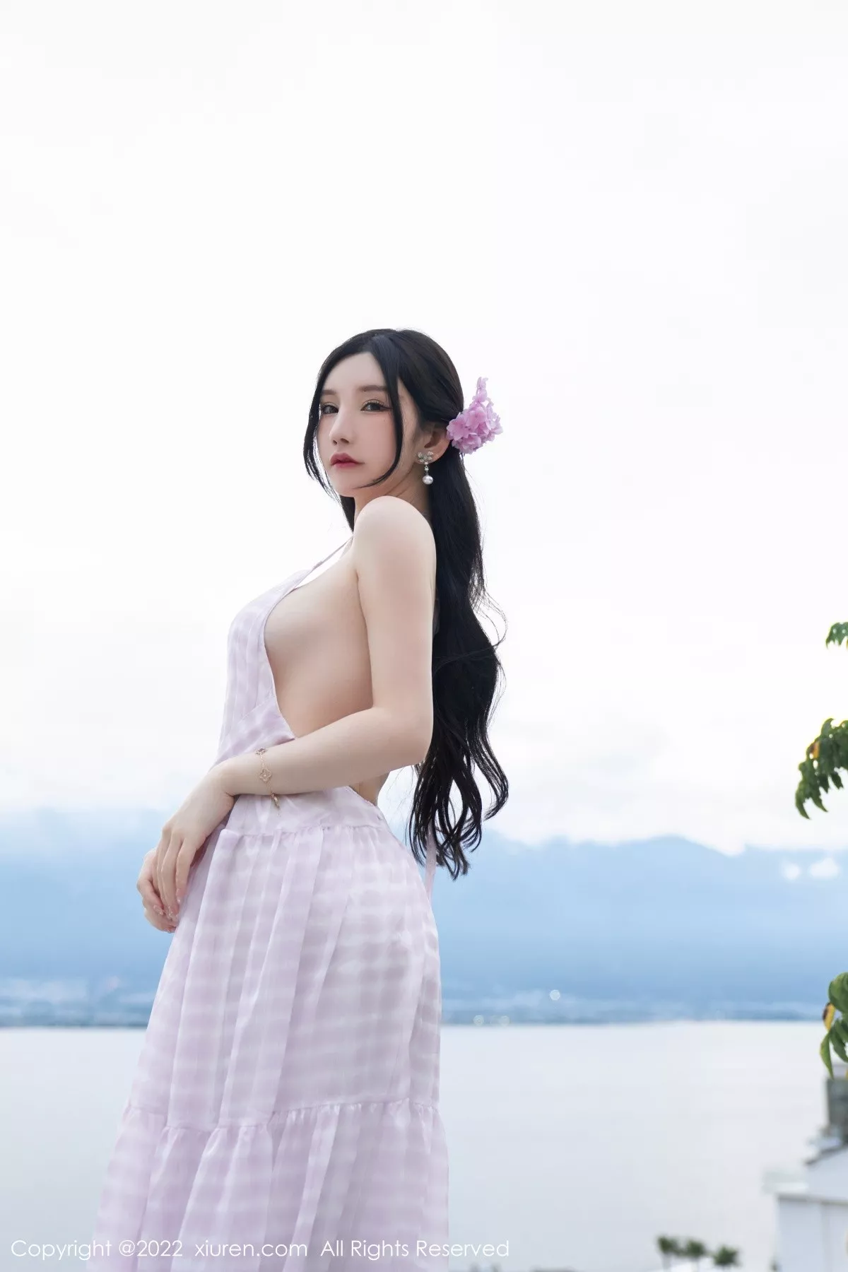 秀人集.com_[XiuRen秀人网]No.5207_女神周于希Sally心愿旅拍脱连衣长裙露性感白色网纱内衣诱惑写真79P