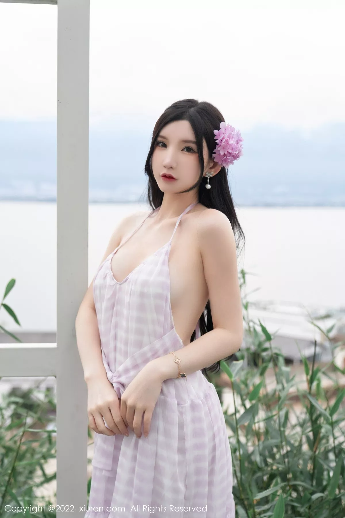 秀人集.com_[XiuRen秀人网]No.5207_女神周于希Sally心愿旅拍脱连衣长裙露性感白色网纱内衣诱惑写真79P