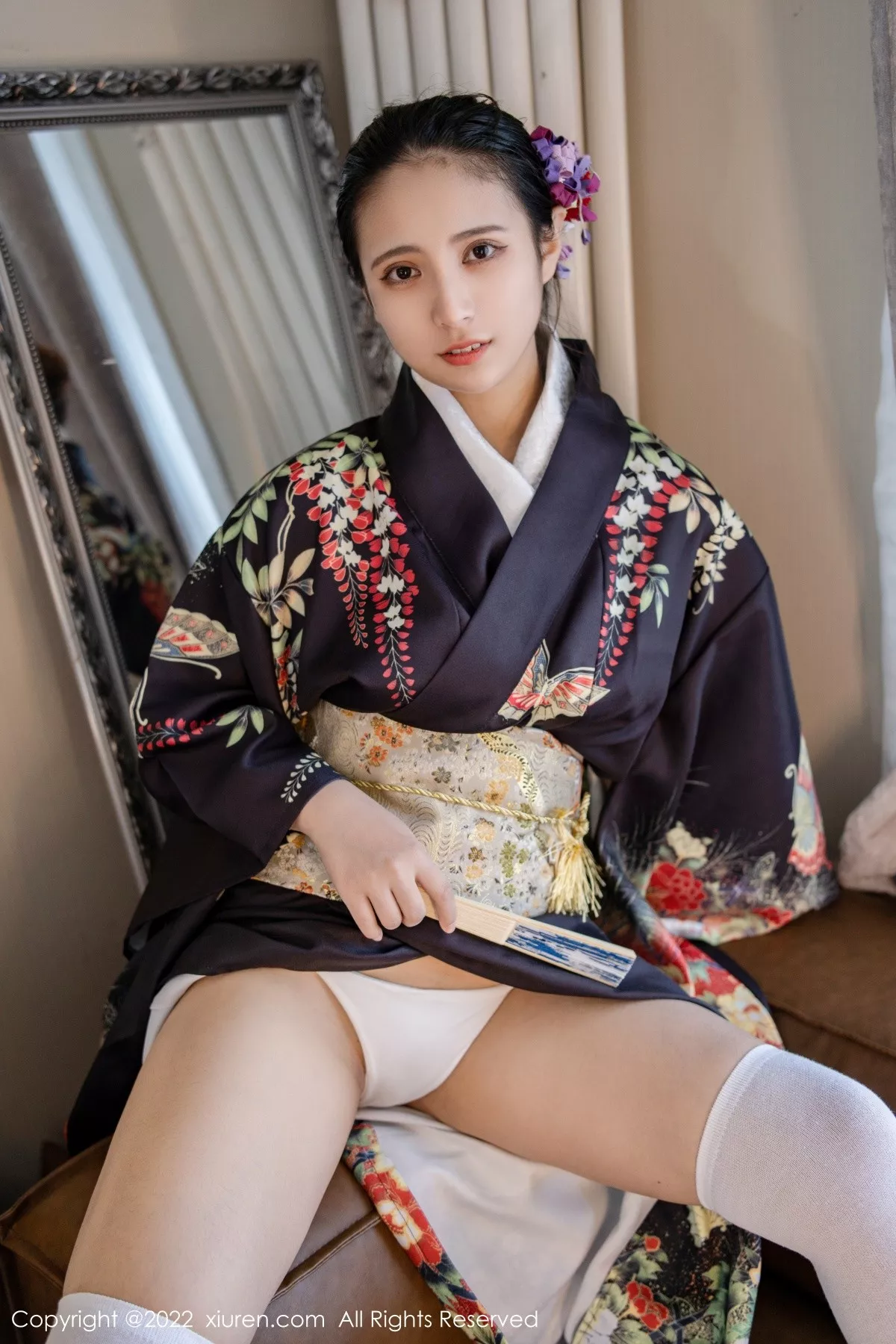 秀人集.com_[XiuRen秀人网]No.5309_模特久久Aimee日系居家和服半脱露白色抹胸内衣秀豪乳诱惑写真62P