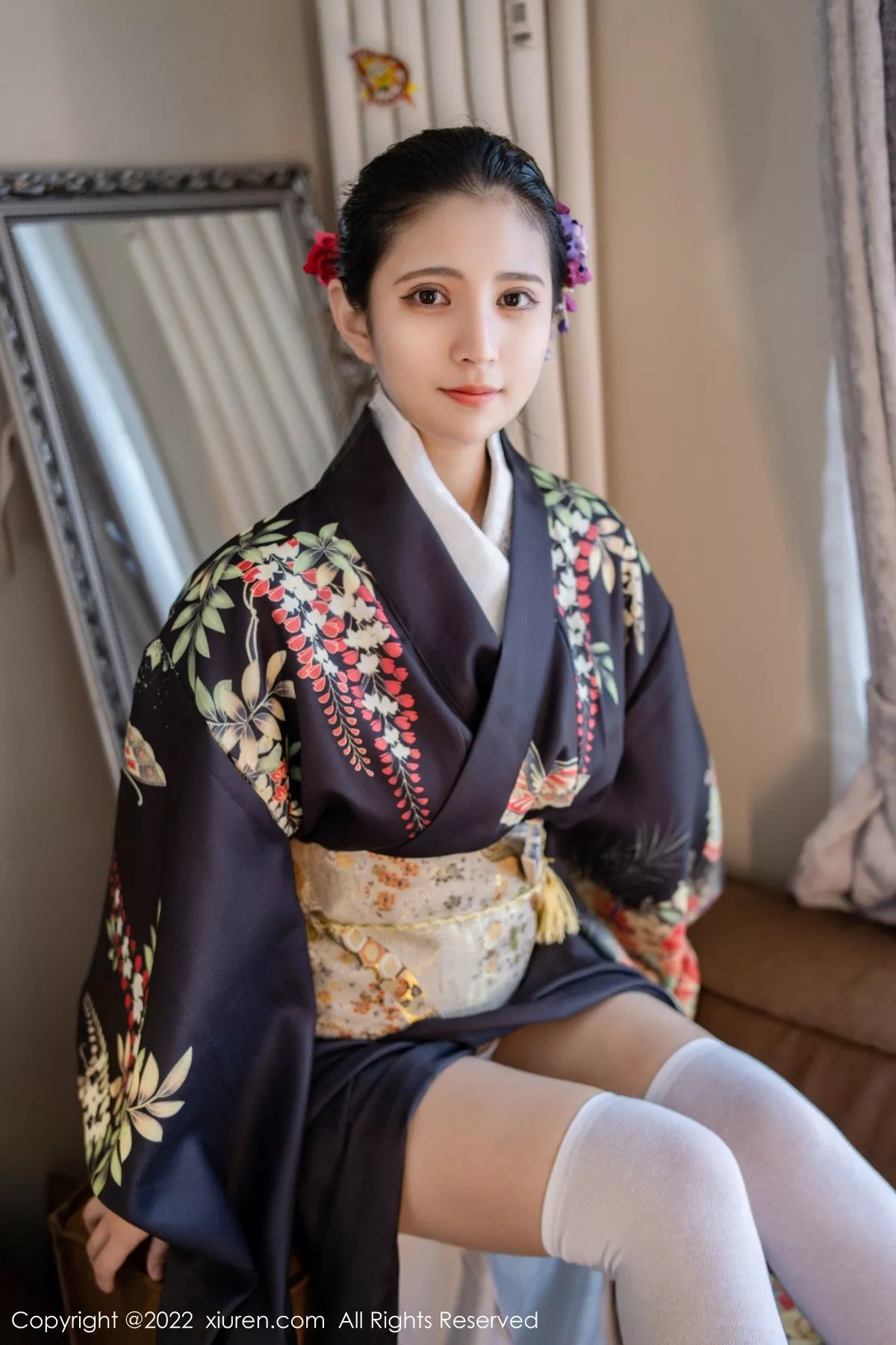 秀人集.com_[XiuRen秀人网]No.5309_模特久久Aimee日系居家和服半脱露白色抹胸内衣秀豪乳诱惑写真62P