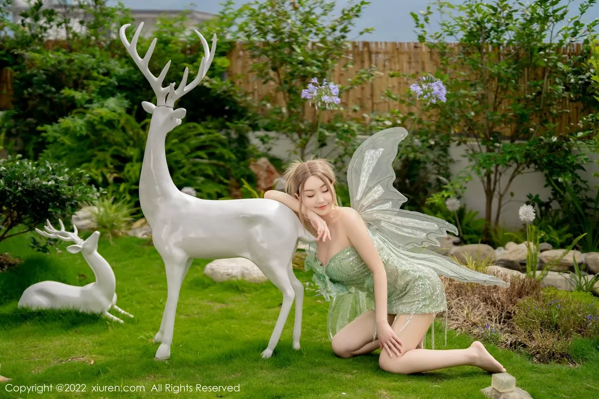 秀人集.com_[XiuRen秀人网]No.5382_女神朱可儿Flora大理旅拍绿色精灵服饰低胸秀傲人豪乳诱惑写真68P