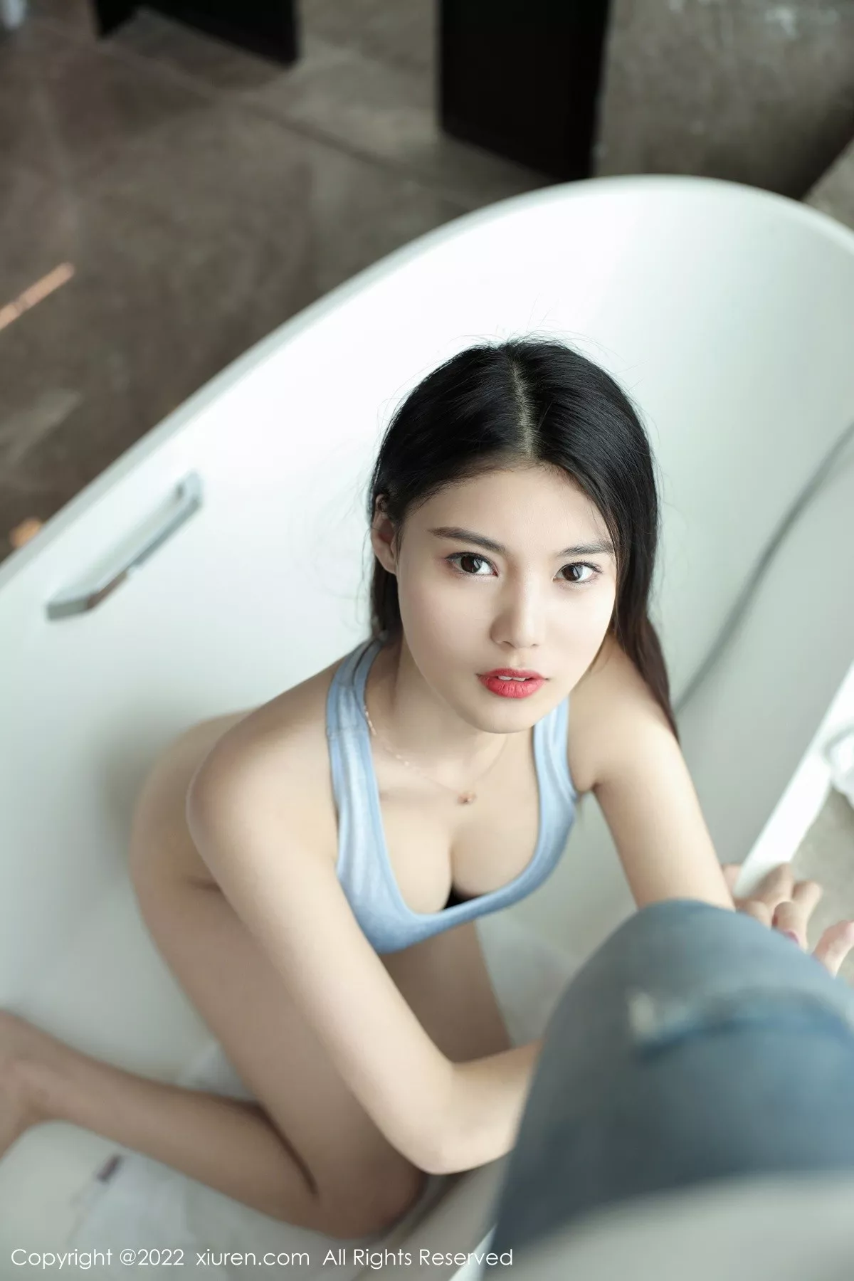 秀人集.com_[XiuRen秀人网]No.5435_模特司妃SL健身室场景性感蓝色紧身运动服秀完美身材诱惑写真57P