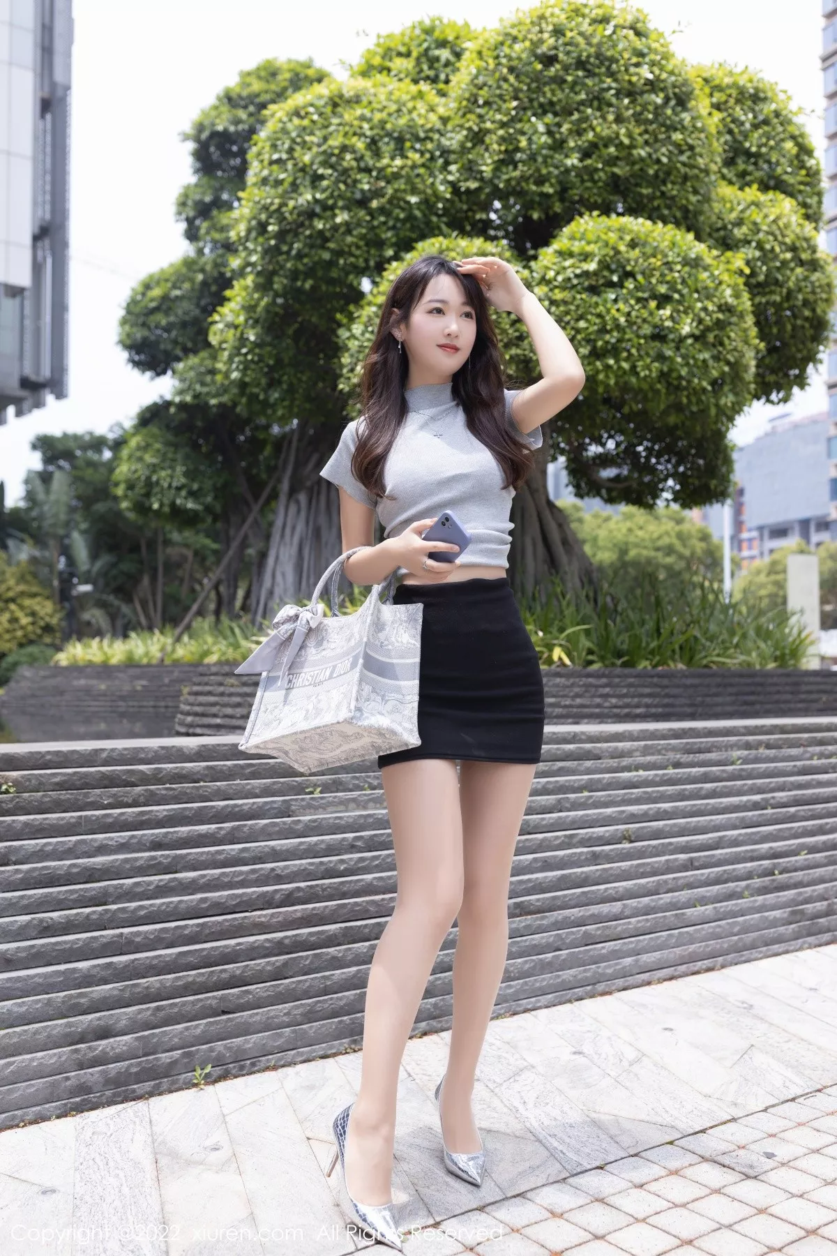 秀人集.com_[XiuRen秀人网]No.5439_模特唐安琪灰色收身上衣配黑短裙半脱露蕾丝内衣迷人诱惑写真80P