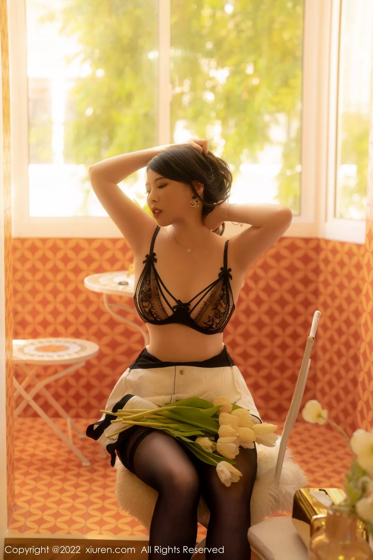 秀人集.com_[XiuRen秀人网]No.5440_模特白茹雪私房脱白色连衣裙露黑色轻透蕾丝内衣迷人诱惑写真66P