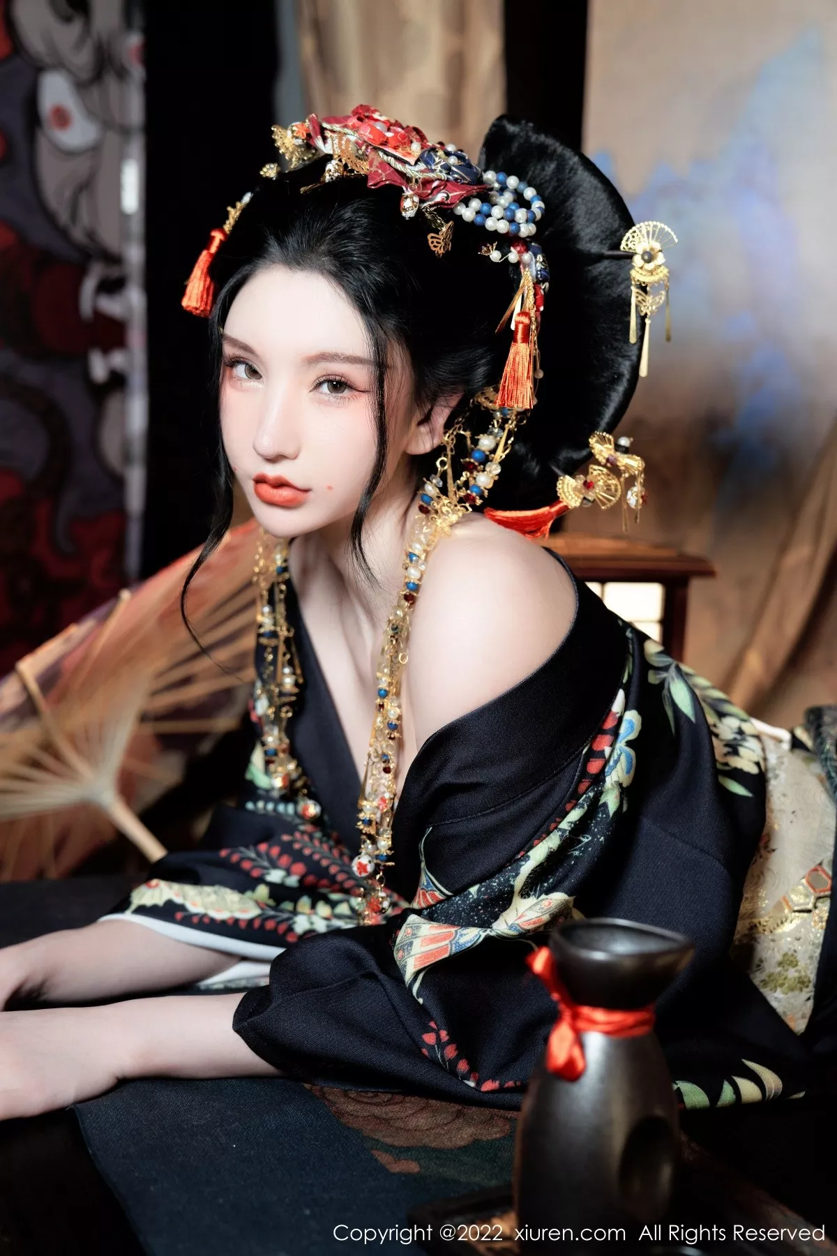 秀人集.com_[XiuRen秀人网]No.5537_女神周于希Sally宽衣解带主题日系风脱和服露翘臀美腿诱惑写真80P