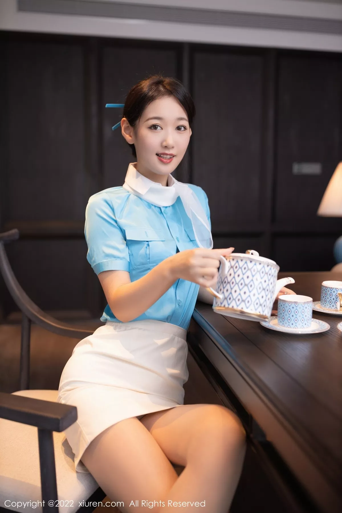 秀人集.com_[XiuRen秀人网]No.5510_模特唐安琪空姐角色扮演性感白色蕾丝内衣配原色丝袜诱惑写真100P