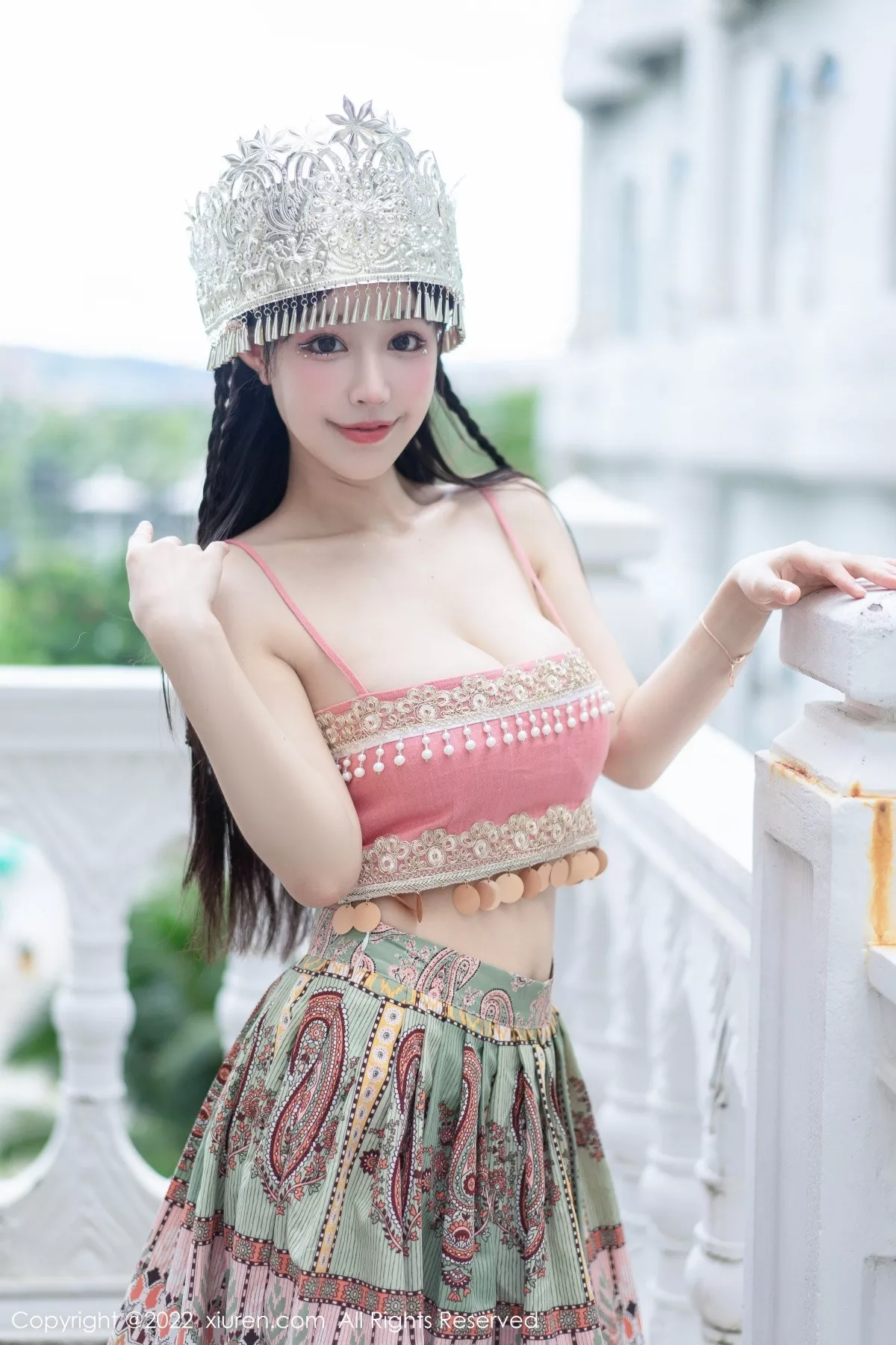 秀人集.com_[XiuRen秀人网]No.5615_女神朱可儿Flora民族服饰装扮性感粉色吊带露傲人豪乳诱惑写真70P