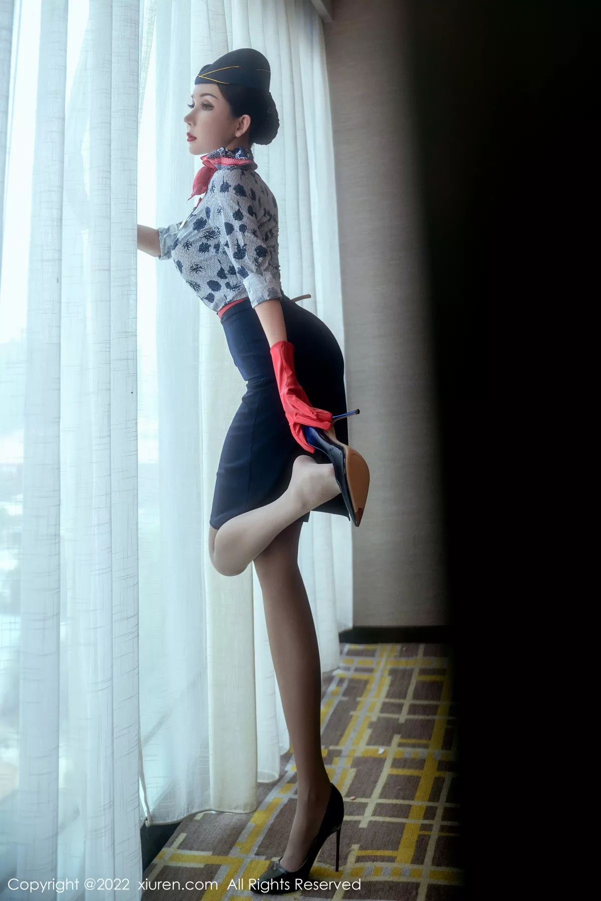 秀人集.com_[XiuRen秀人网]No.5609_模特陈怡曼御姐空乘系列私房半脱露透视内衣秀惹火身材诱惑写真61P