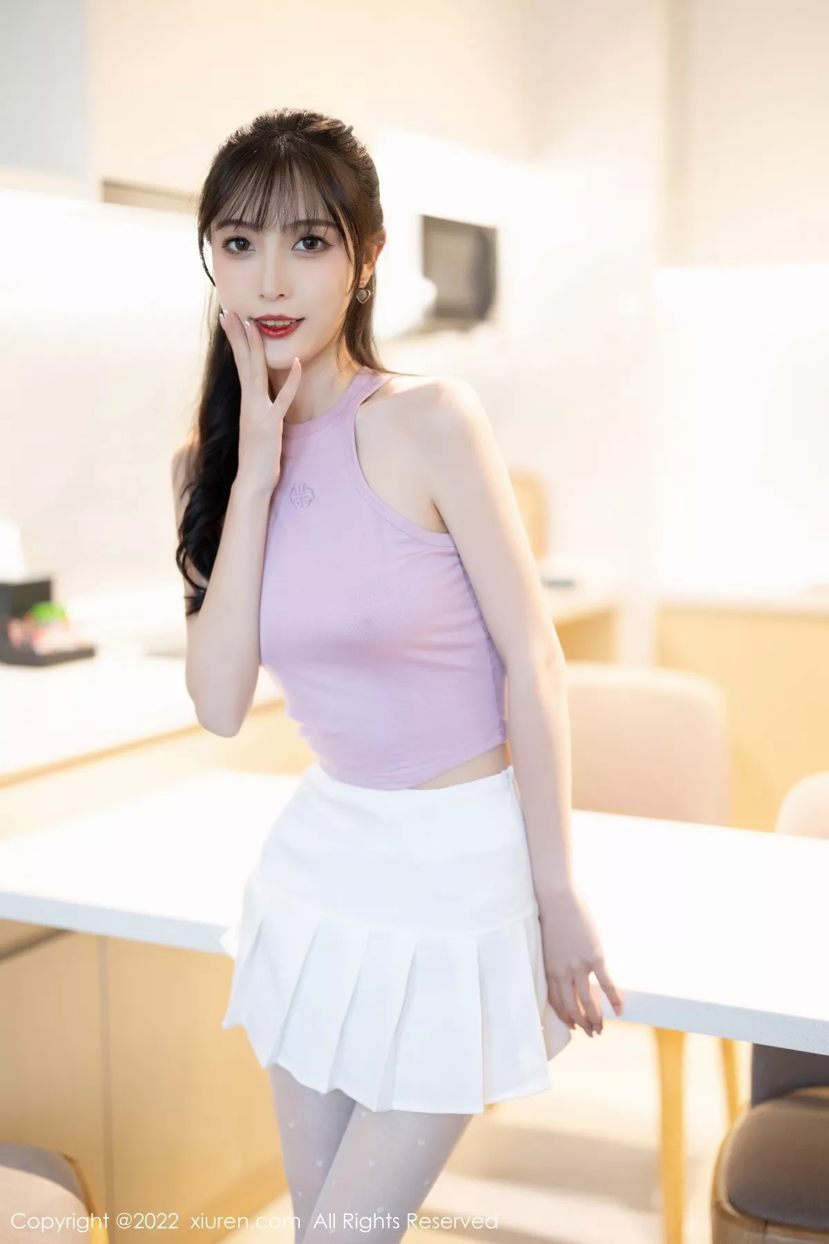 秀人集.com_[XiuRen秀人网]No.5622_模特林星阑性感淡紫真空上衣配白短裙秀曼妙身姿迷人诱惑写真82P