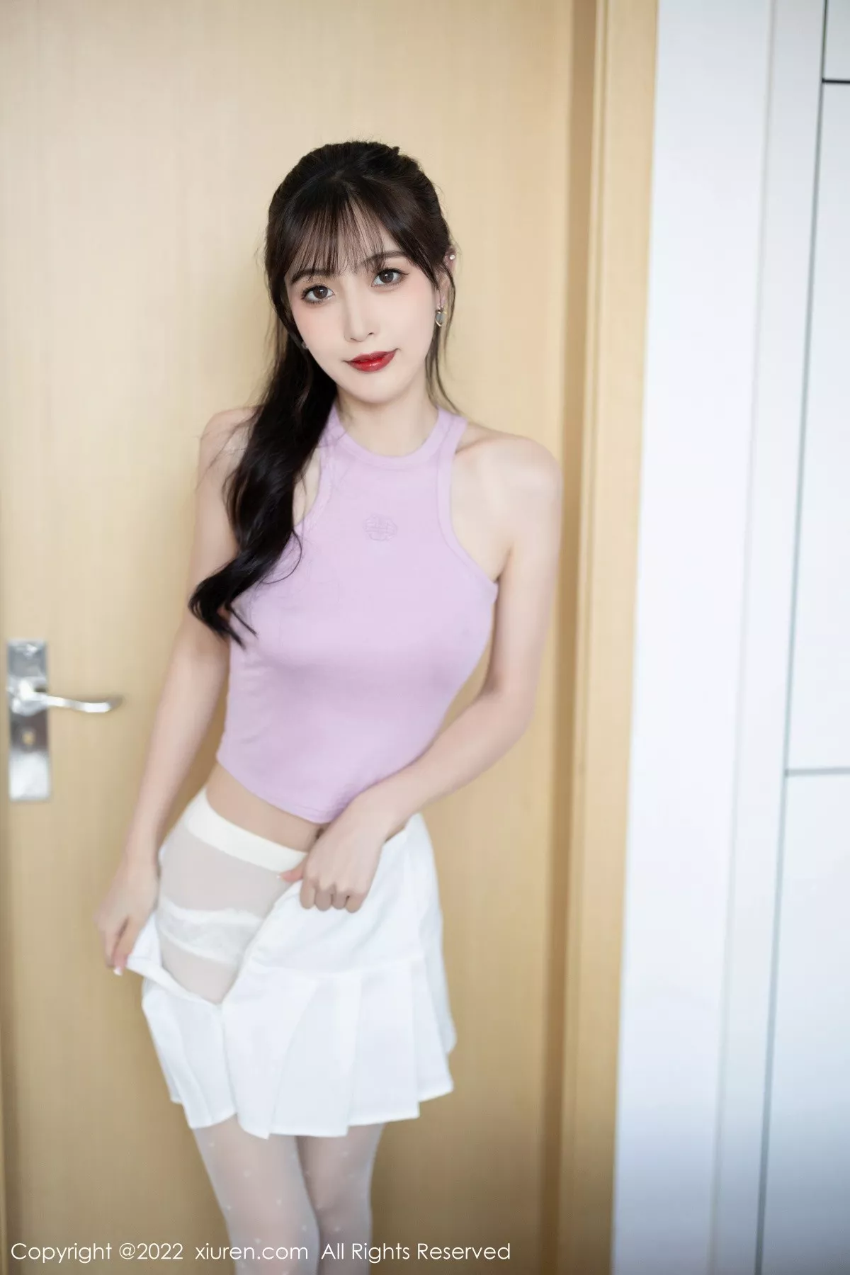 秀人集.com_[XiuRen秀人网]No.5622_模特林星阑性感淡紫真空上衣配白短裙秀曼妙身姿迷人诱惑写真82P