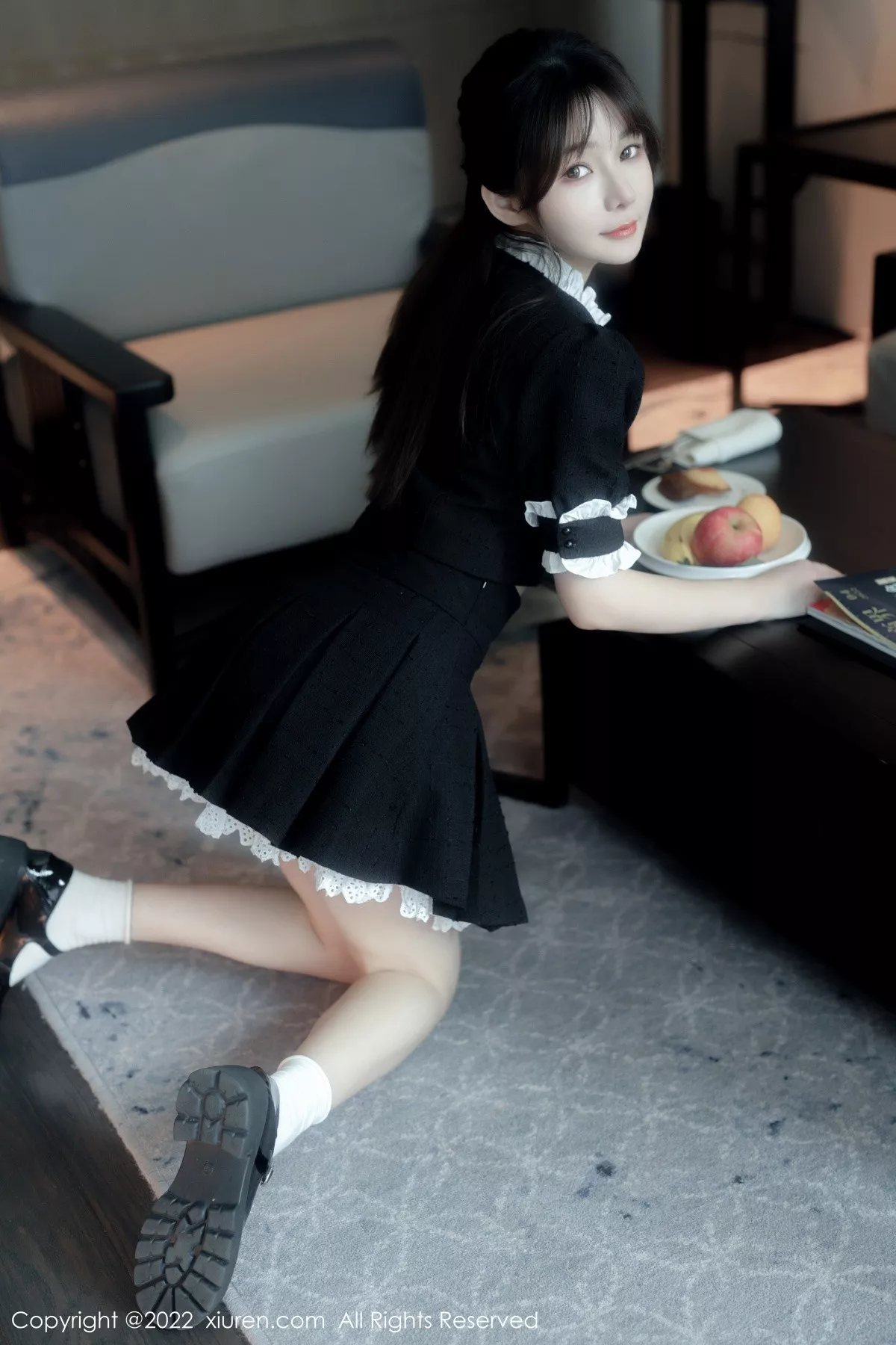 秀人集.com_[XiuRen秀人网]No.5626_模特婠婠么脱黑色短款连衣裙露性感黑色内衣秀曼妙身材诱惑写真64P