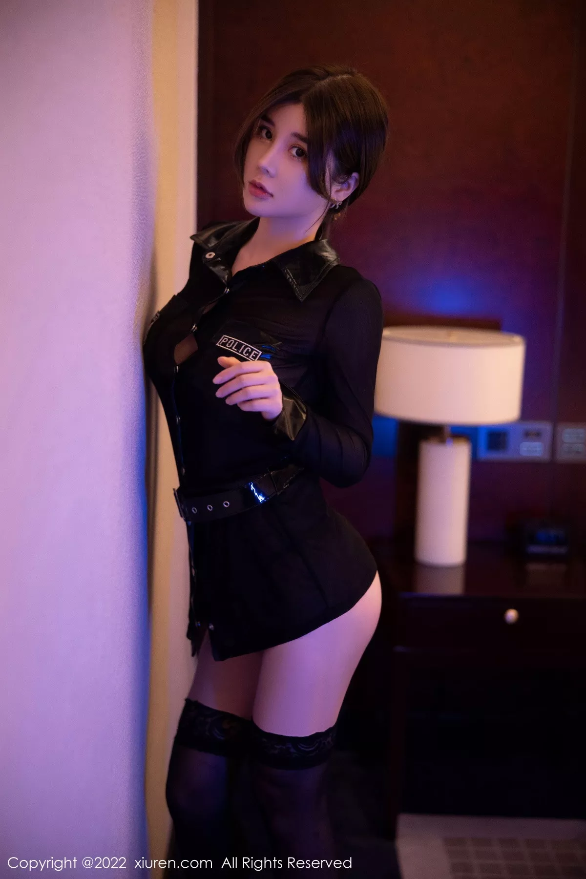 秀人集.com_[XiuRen秀人网]No.5750_模特周jojobaby性感黑色情趣警官制服露丁字裤秀翘臀诱惑写真78P